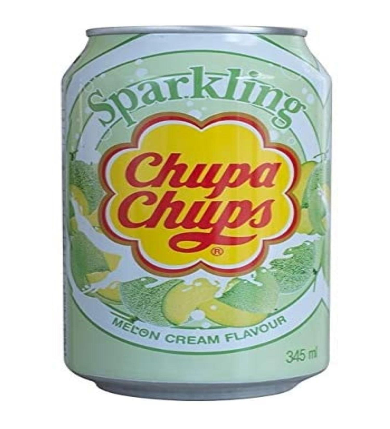 Chupa Chups Sparkling Melon & Cream Flavor Soda 345 Ml