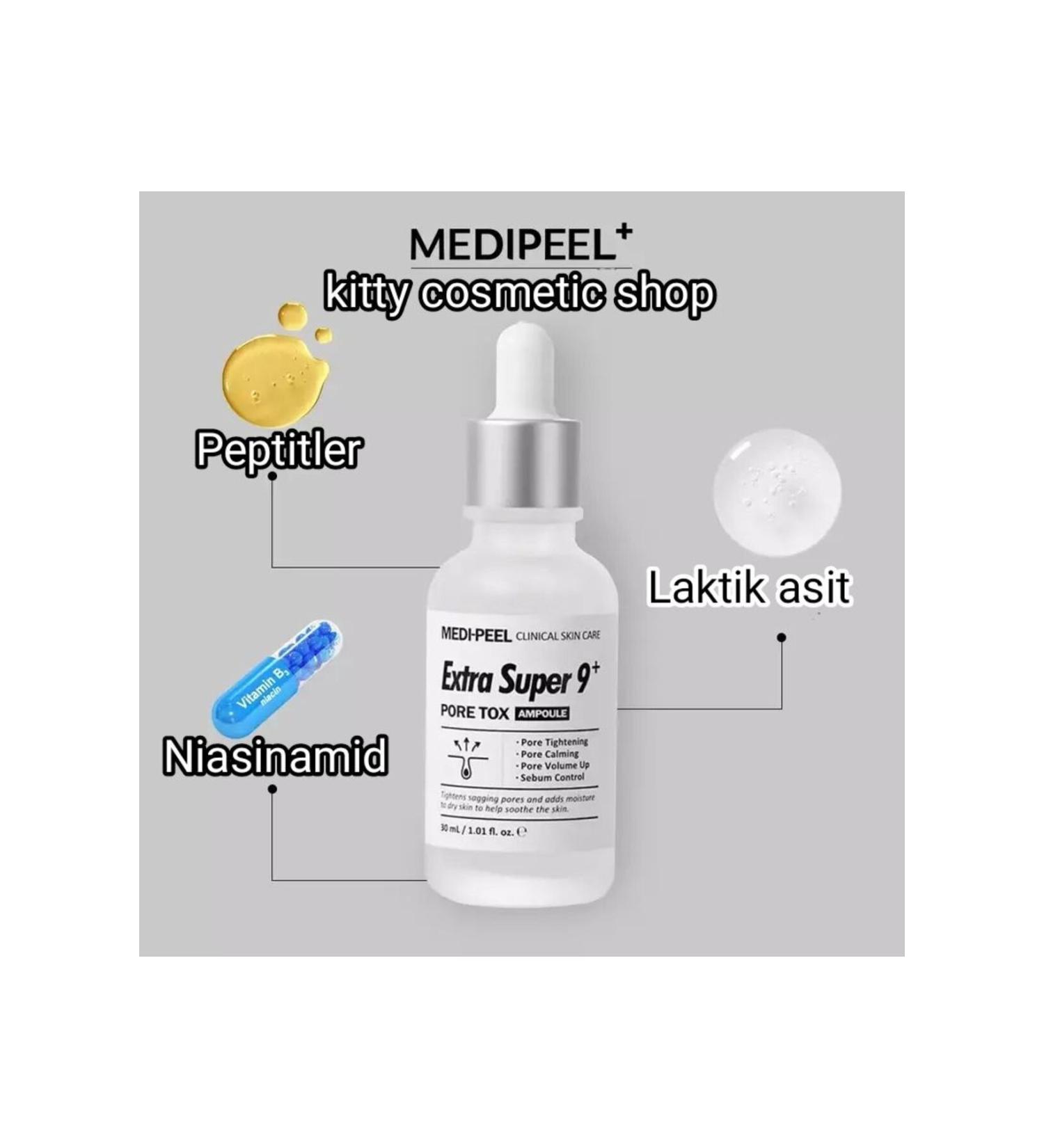 Medipeel Extra Super 9 Plus Pore Tox Ampoule 30 Ml (FACE PEELING SERUM) - Buy Online on GoSupps.com