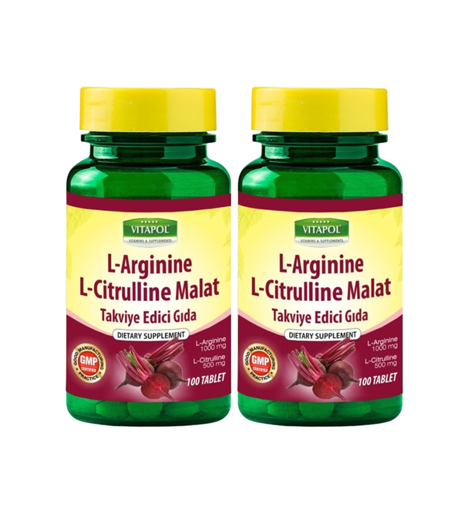 Vitapol L-Arginine L-Citrulline Malate 2x100 Tablets L-Arginine L-Citrulline