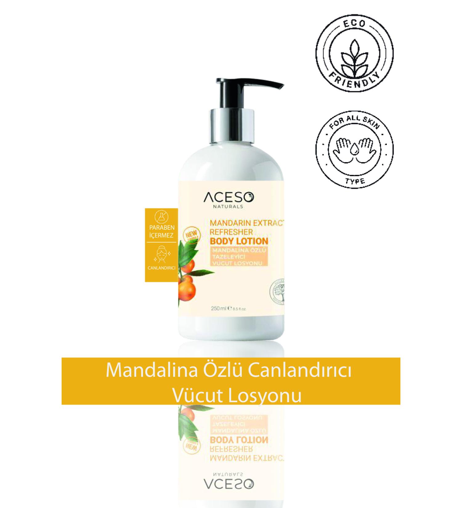 Aceso Naturals Revitalizing Body Lotion with Tangerine Extract
