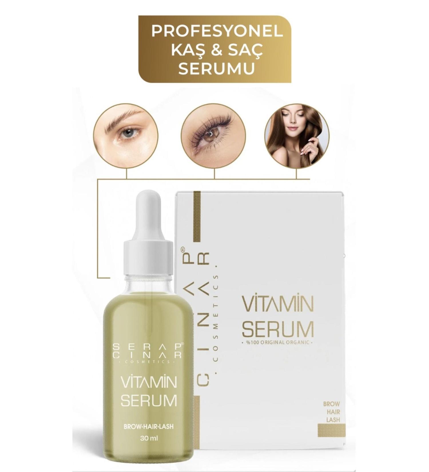 Serap nar Cosmetics Vitamin Serum for Eyebrows & Hair 30ml - Professional Serum - Buy Online on GoSupps.com