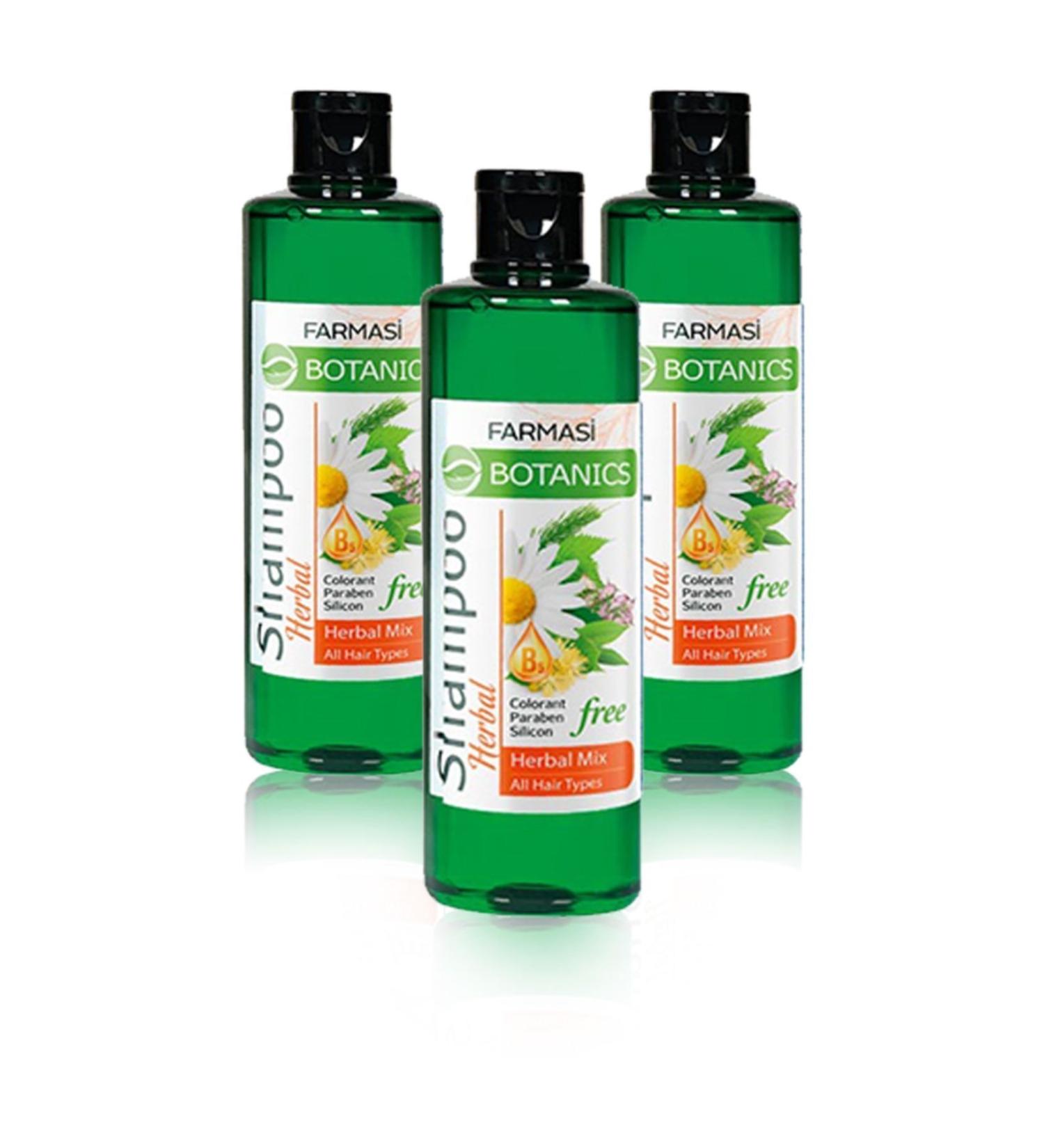 Farmasi Botanics Herbal Mix Shampoo-500 Ml 3 Pieces