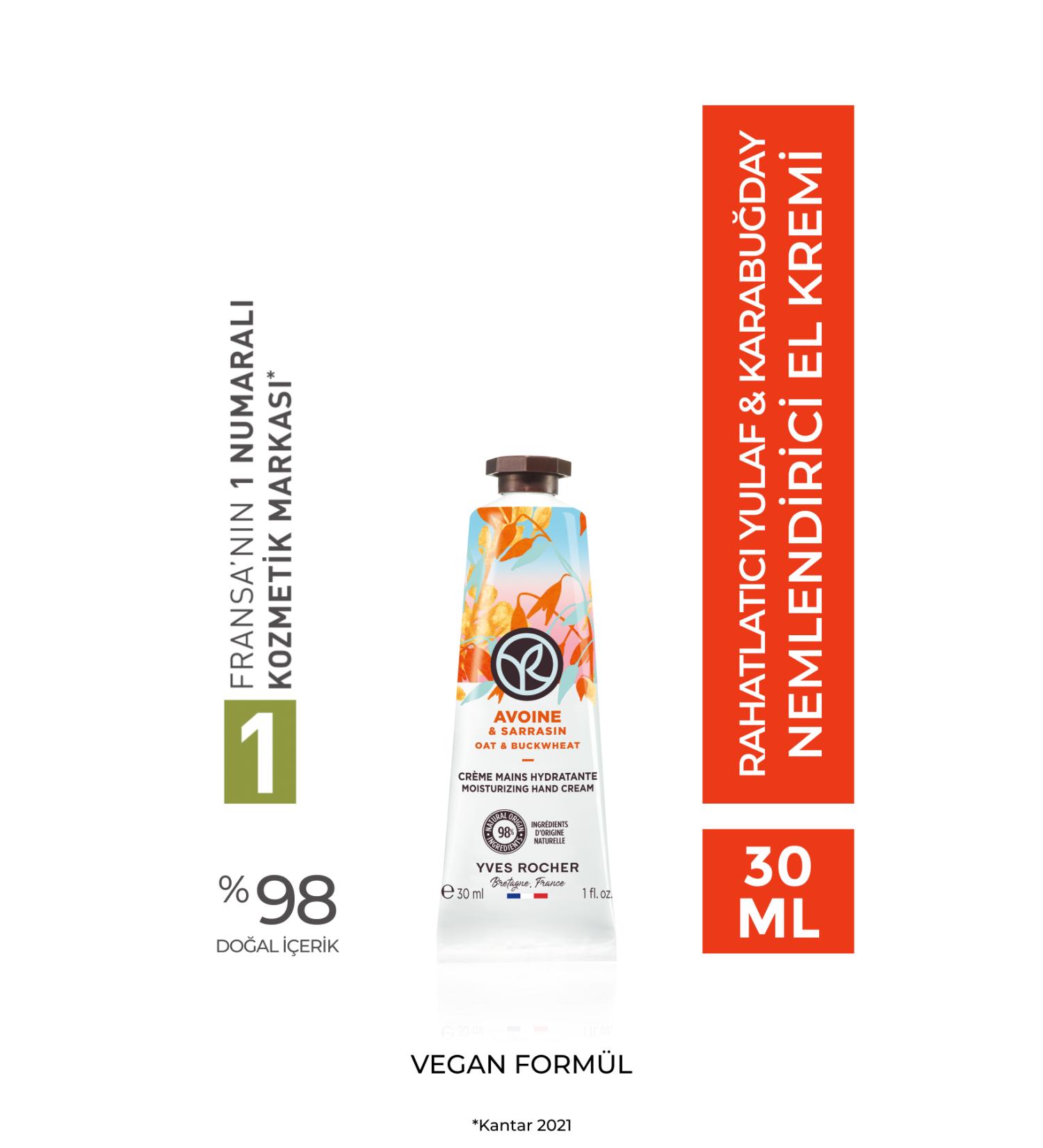 Yves Rocher Moisturizing Hand Cream - Soothing Oat & Buckwheat - 30ml-34836 - Buy Online on GoSupps.com