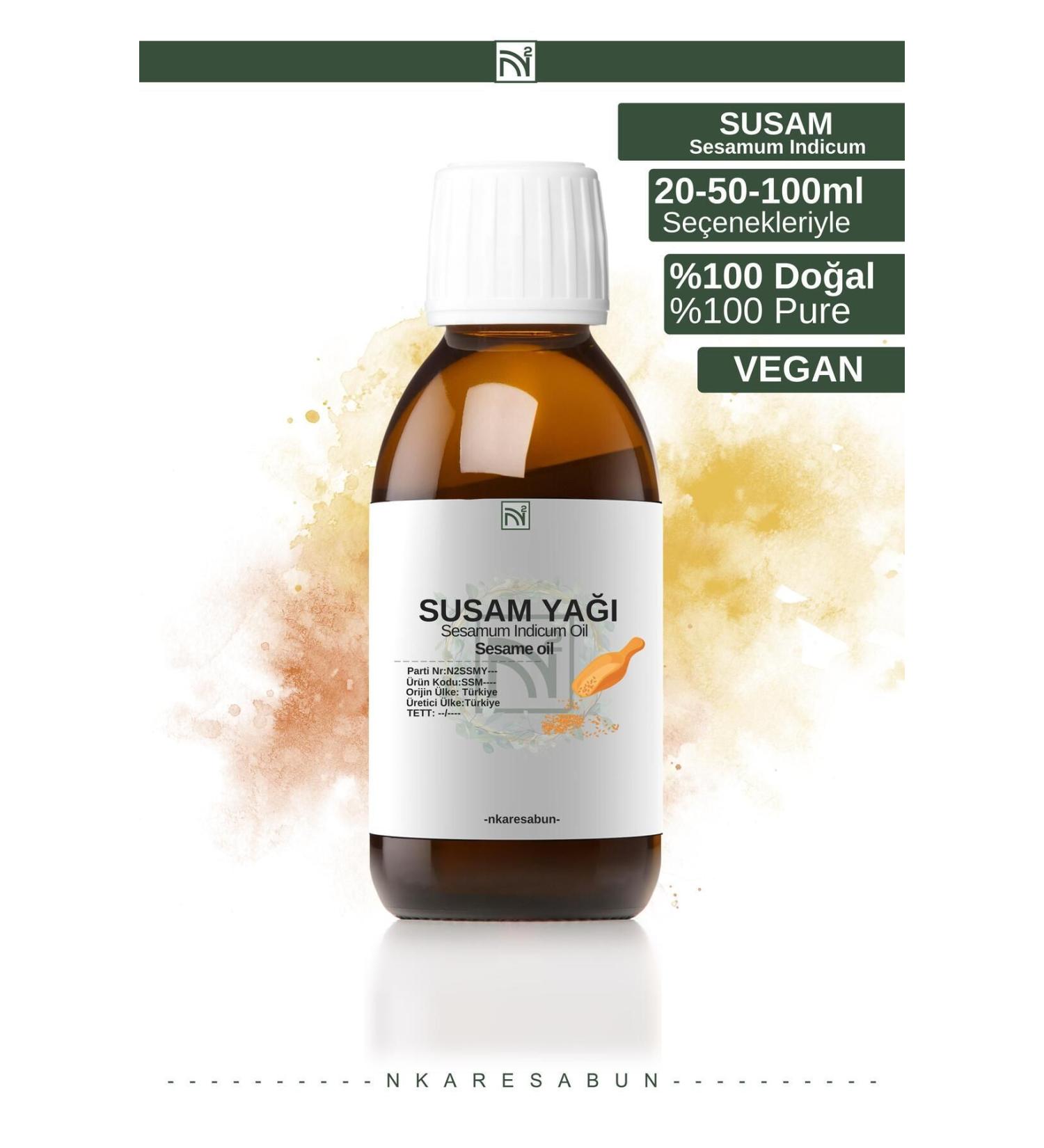 nkare Sesame Oil Pure Natural Cold Pressed Oil 20 ml