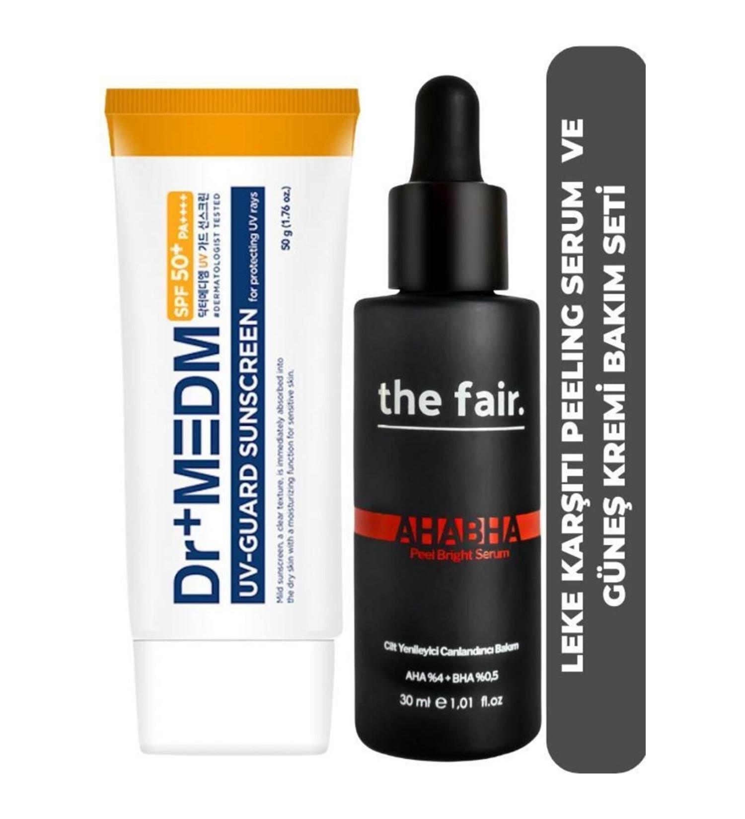 The Fair the fair. Ahabha Purifying Skin Renewing Skin Serum and Dr+medm 50 Spf Sunscreen Care Set - Buy Online on GoSupps.com