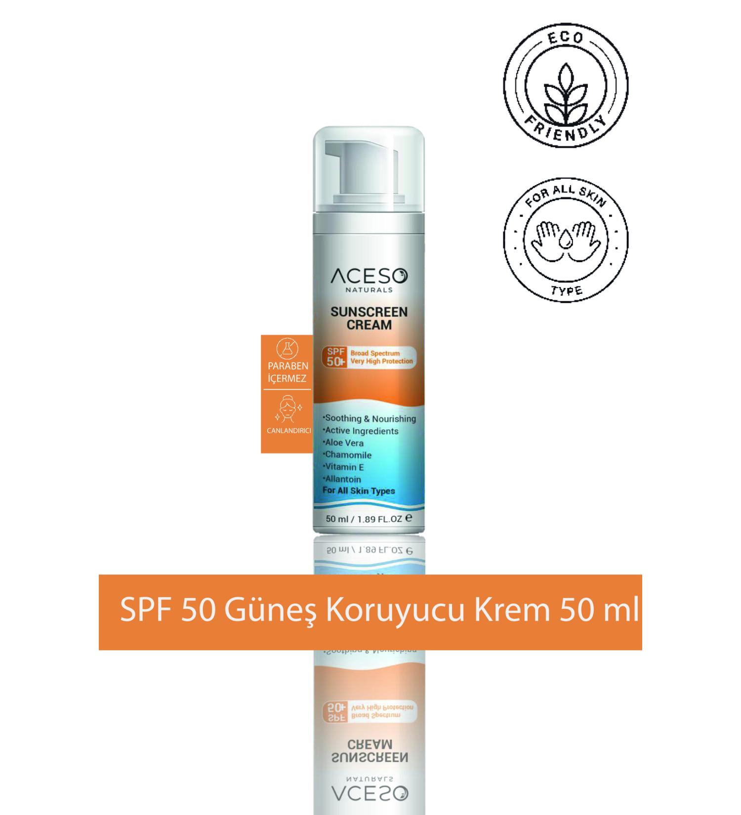 Aceso Naturals SPF 50 Sunscreen Cream 50 ml