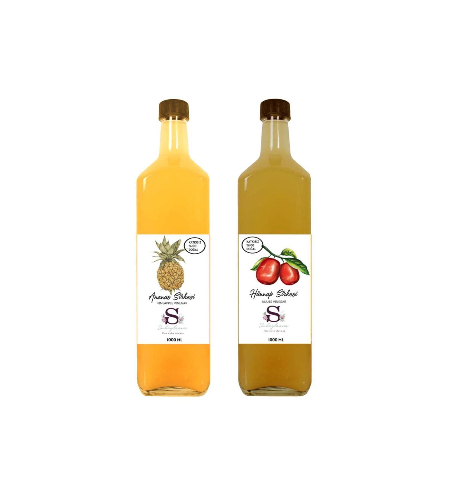 Suheylaana Natural Pineapple Vinegar 1000 Ml And Natural Kiwi Vinegar 1000 Ml