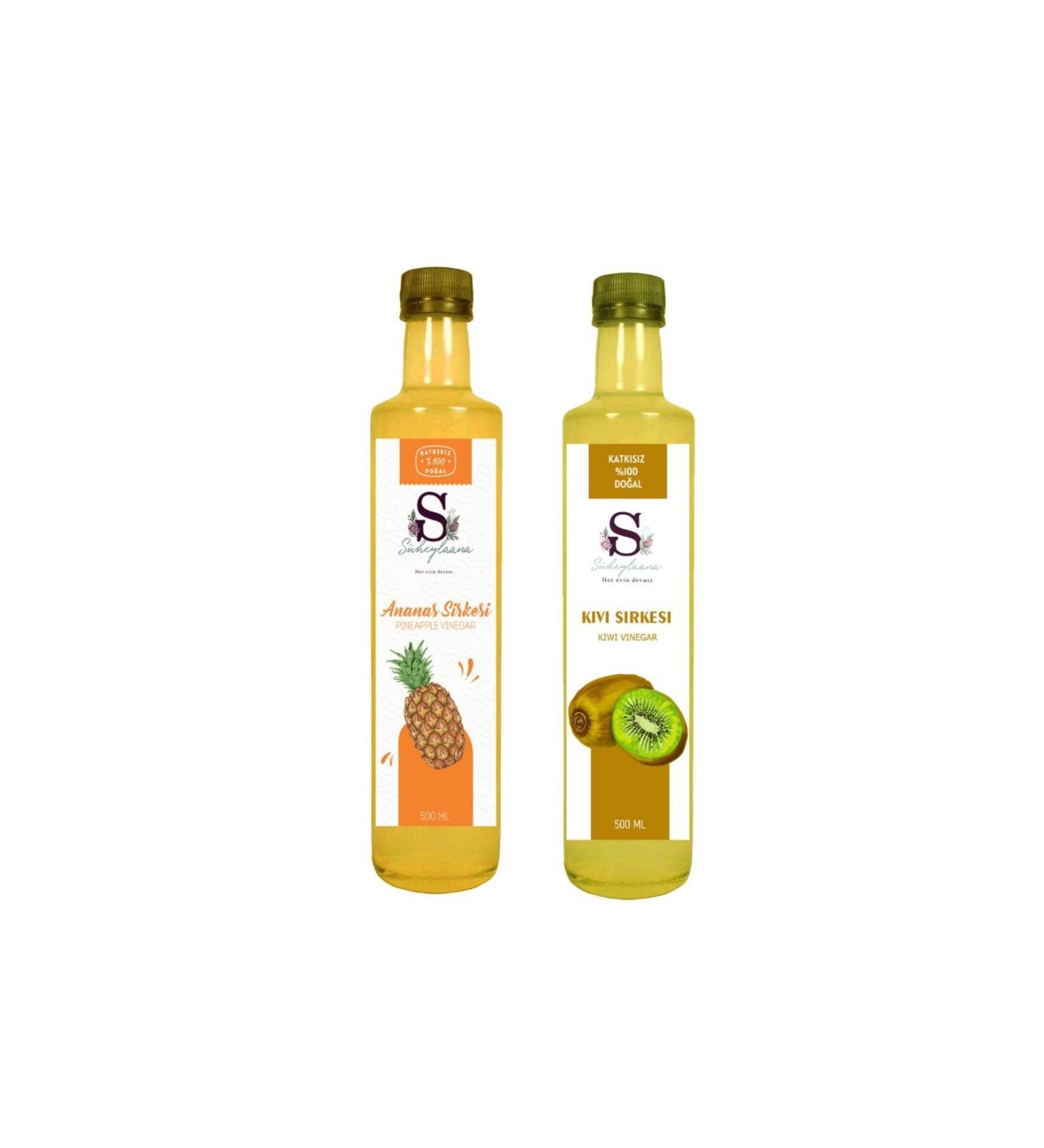 Suheylaana Natural Pineapple Vinegar 500 Ml And Natural Kiwi Vinegar 500 Ml