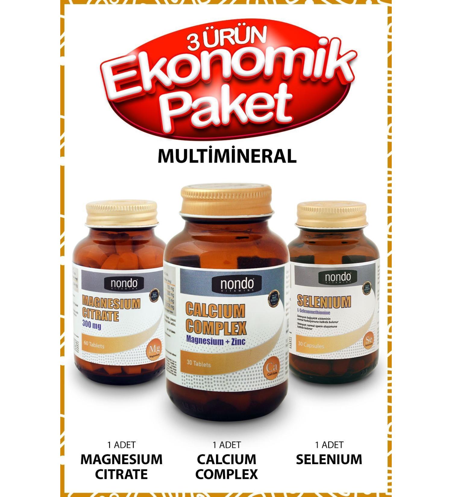 Nondo Economic Package Multimineral Depot (MAGNESIUM C TRATE CALCIUM (CALCIUM) Complex Selenium) - Buy Online on GoSupps.com