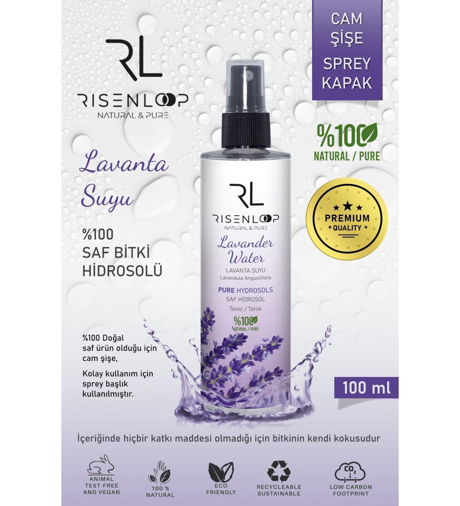 RL Cosmetics Lavender Water Pure Natural Hydrosol Tonic Lavandula Intermedia 1st distillation 100 ml