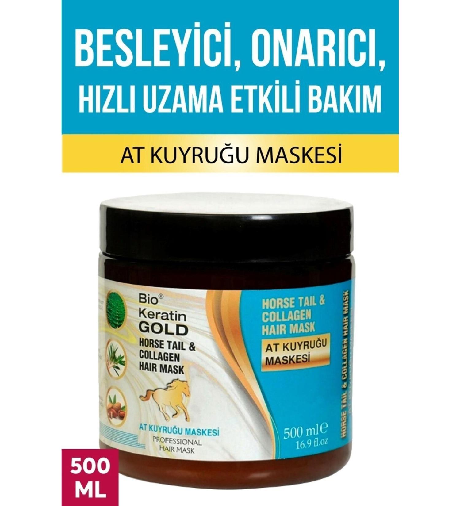 Bio Keratin Gold Horsetail Herbal Essence Hair Care Mask 500 ml - Buy Online on GoSupps.com