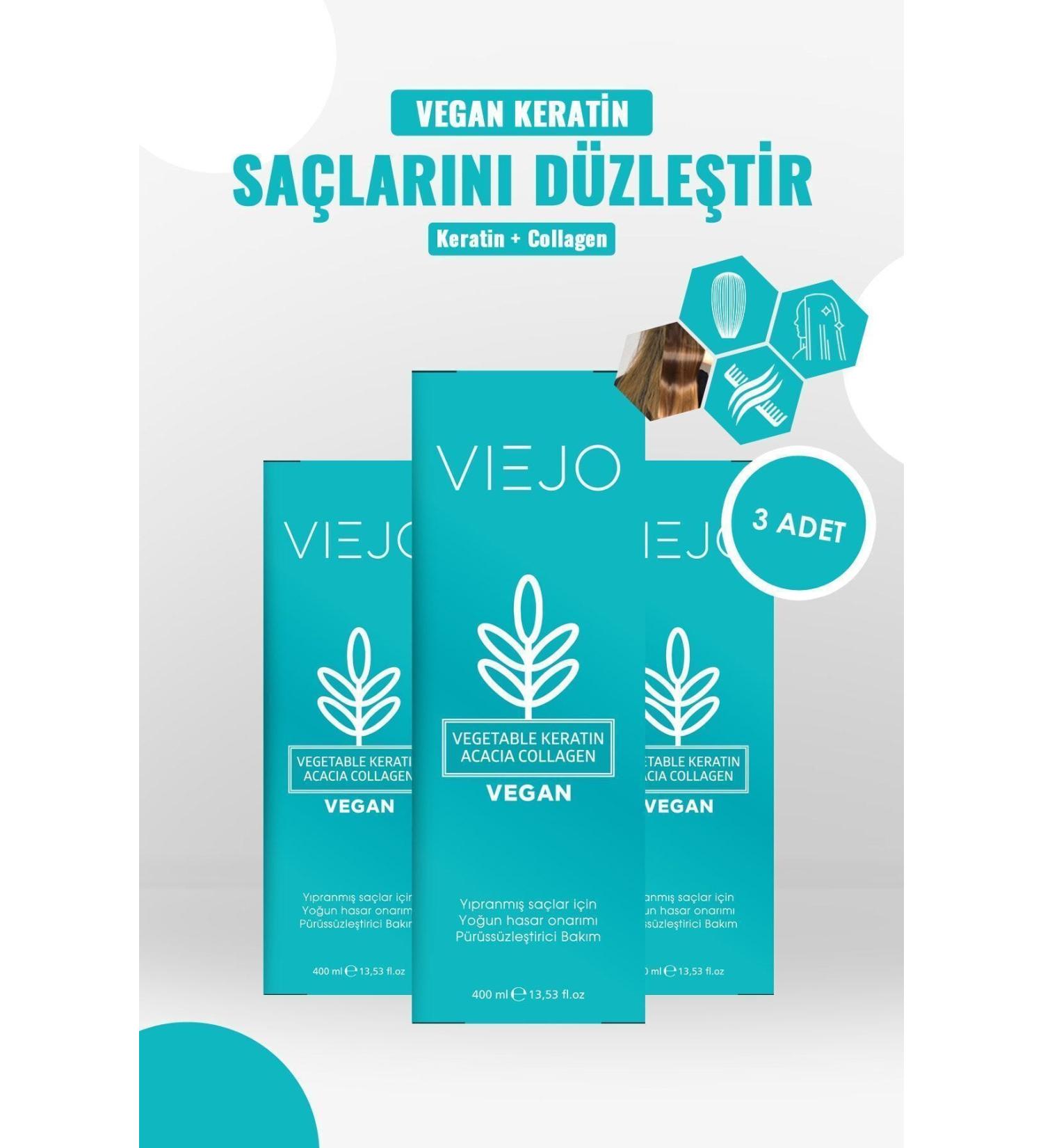 Viejo 3 Pieces - Vegan Hair Keratin - Collagen - Hair Straightener - Buy Online on GoSupps.com