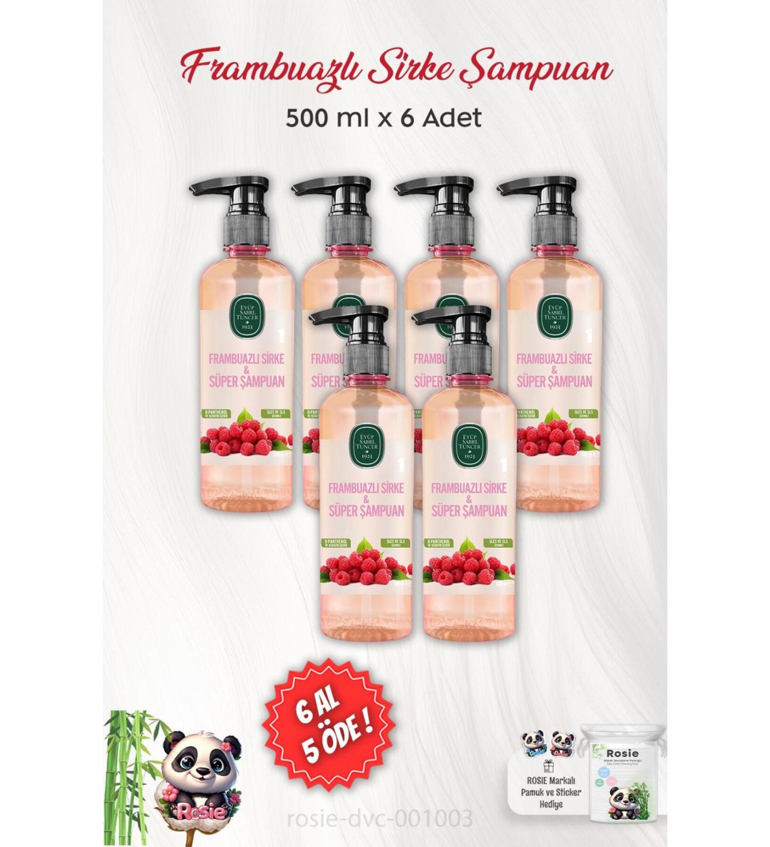 Ey p Sabri Tuncer BUY 6 PAY 5 Ey p Sabri Tuncer Raspberry Vinegar & Super Shampoo 500 ml and ROSIE - Buy Online on GoSupps.com