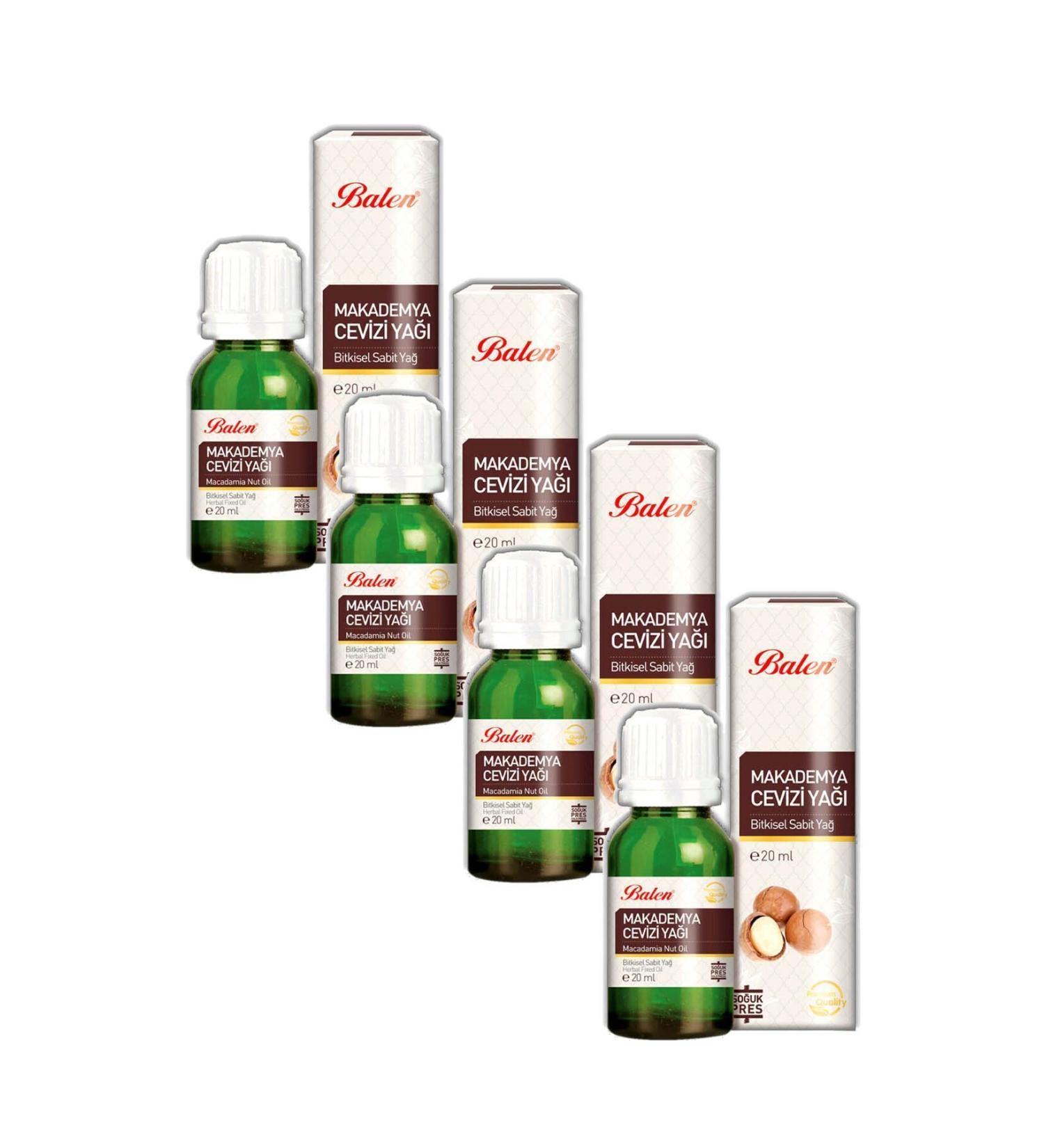 Balen Macadamia Nut Oil - Cold Press 20 ml X 4 Pieces