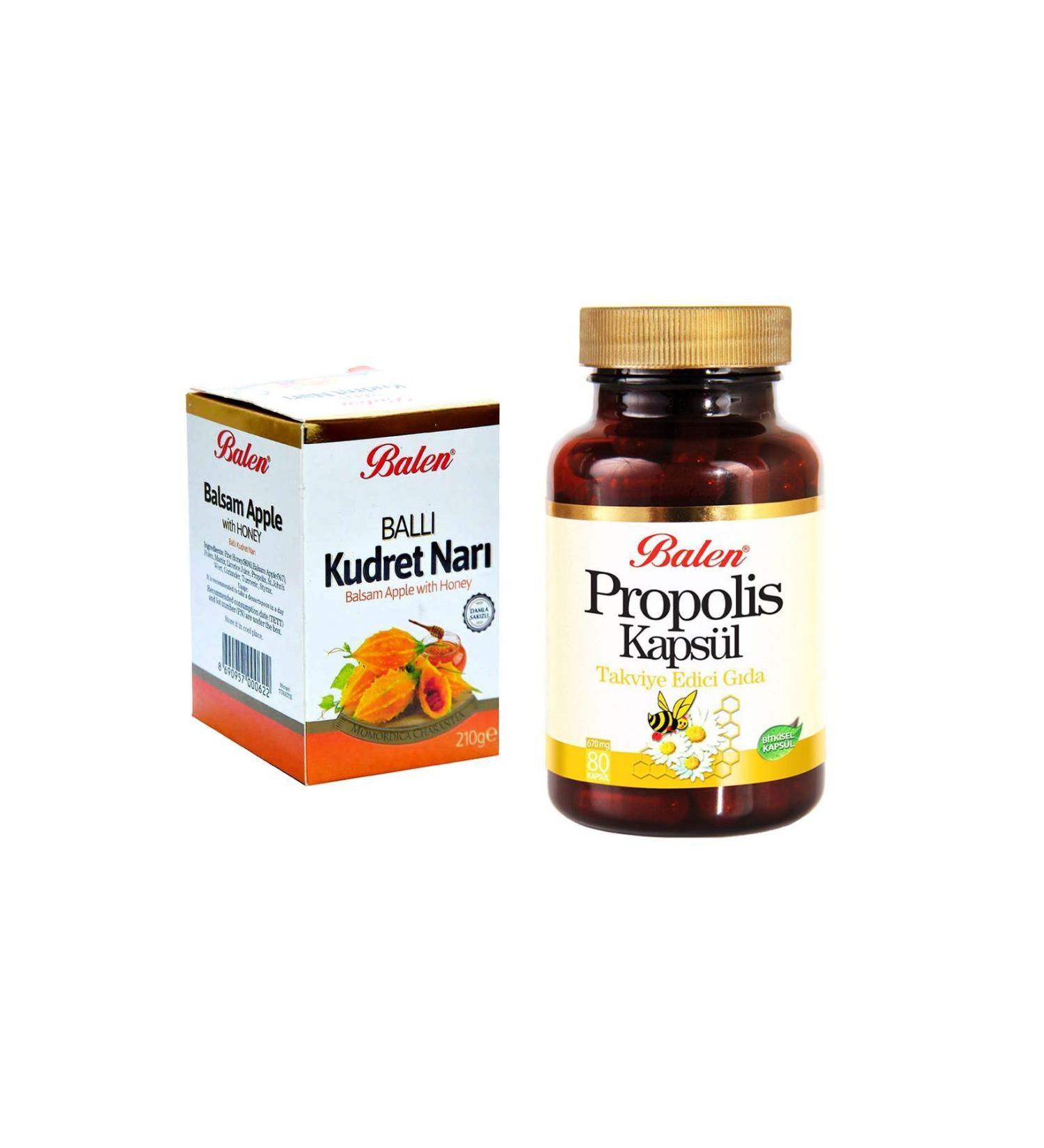 Balen Honeyed Bitter Melon Paste 210 gr Propolis Capsule 80 Pieces - Buy Online on GoSupps.com