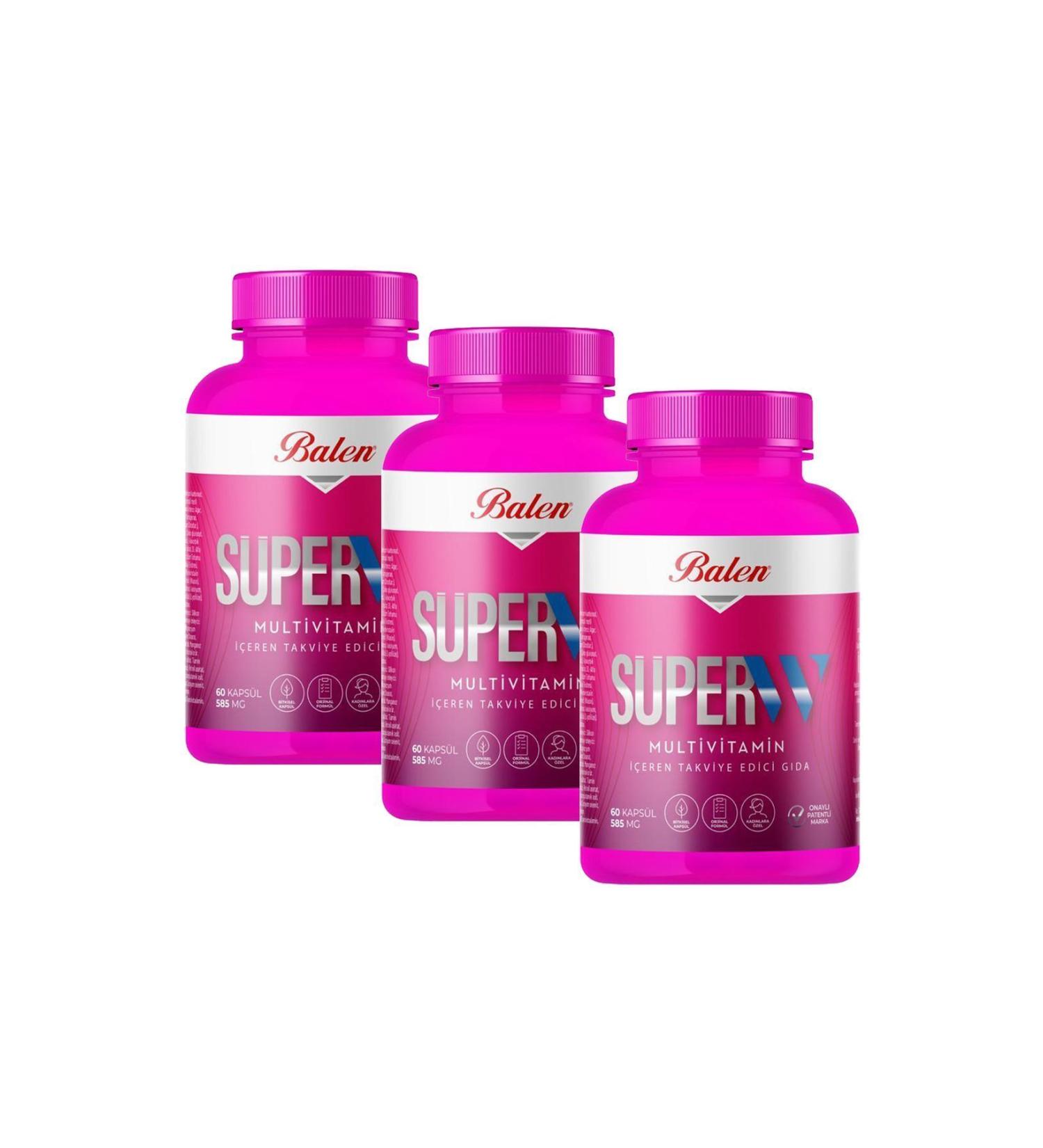 Balen Super-w Multivitamin Capsule 585 Mg 60 Capsules X 3 Pieces