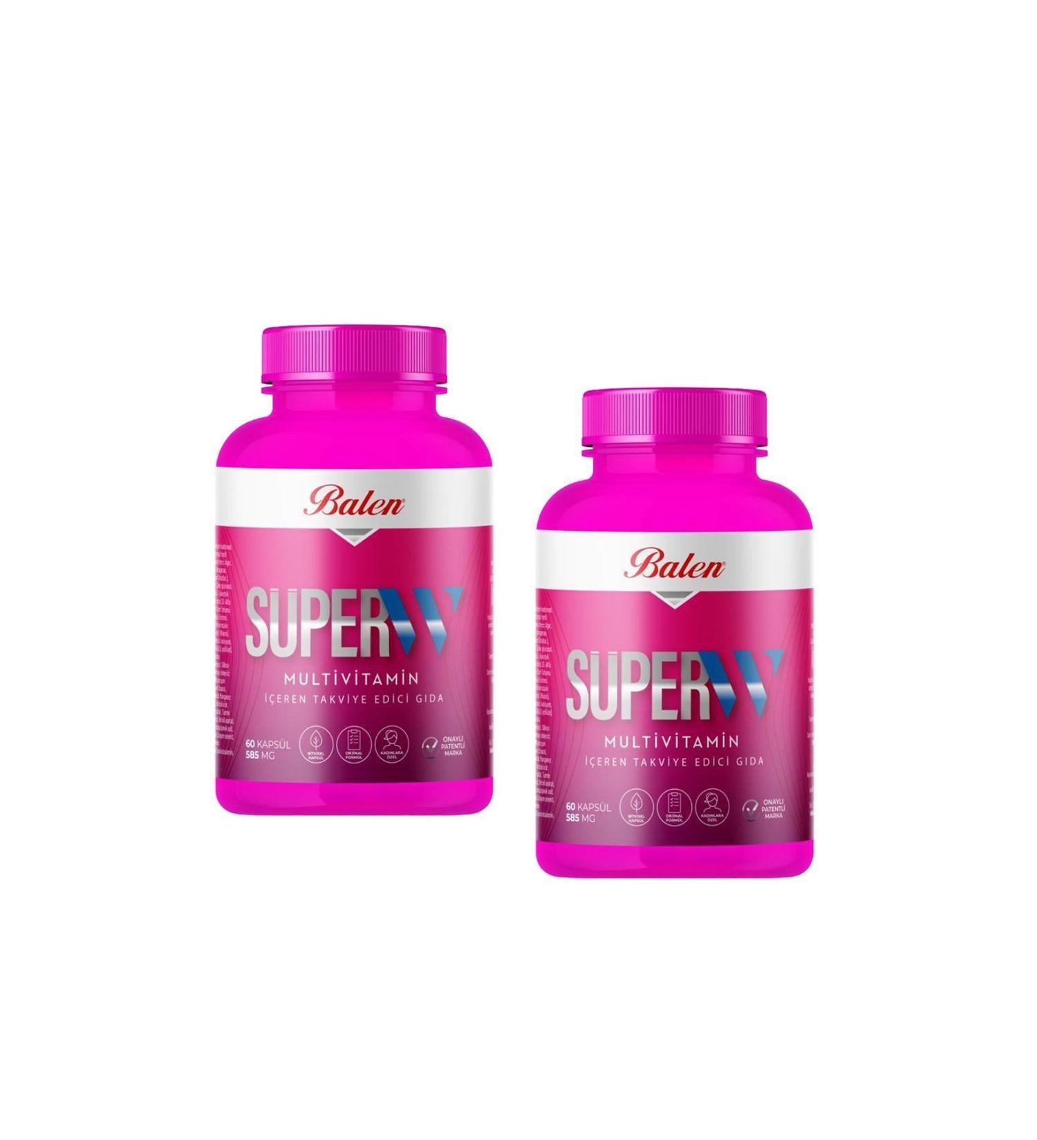 Balen Super-w Multivitamin Capsule 585 Mg 60 Capsules X 2 Pieces