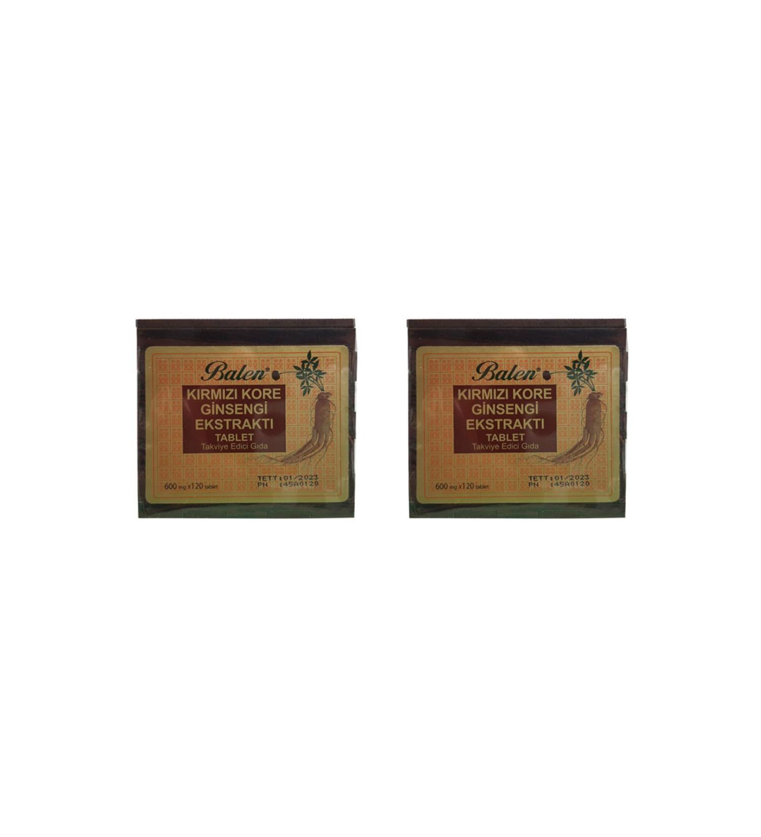 Balen Wooden Box Red Korean Ginseng 600 Mg 120 Tablets 2 Pieces - Buy Online on GoSupps.com