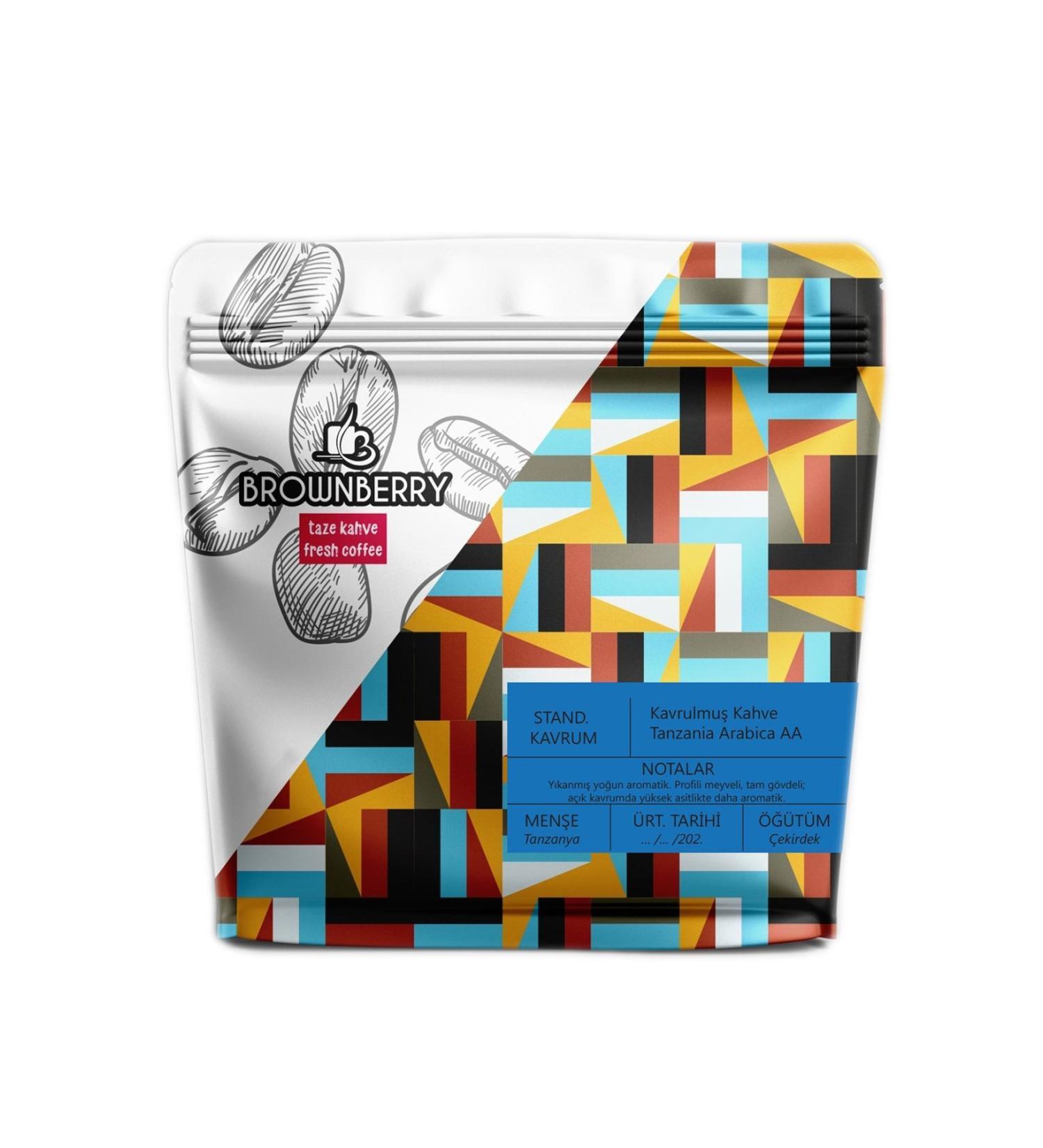 Brownberry Coffee Tanzania Arabica Aa Standard Kavrum (full City Roast) - 1 Kg