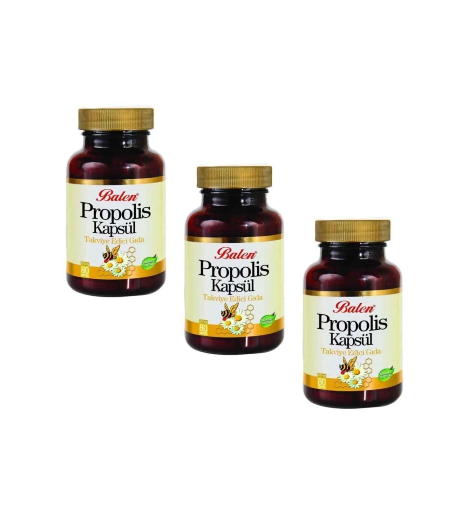 Balen Propolis 670 Mg 80 Capsules 3 Pieces