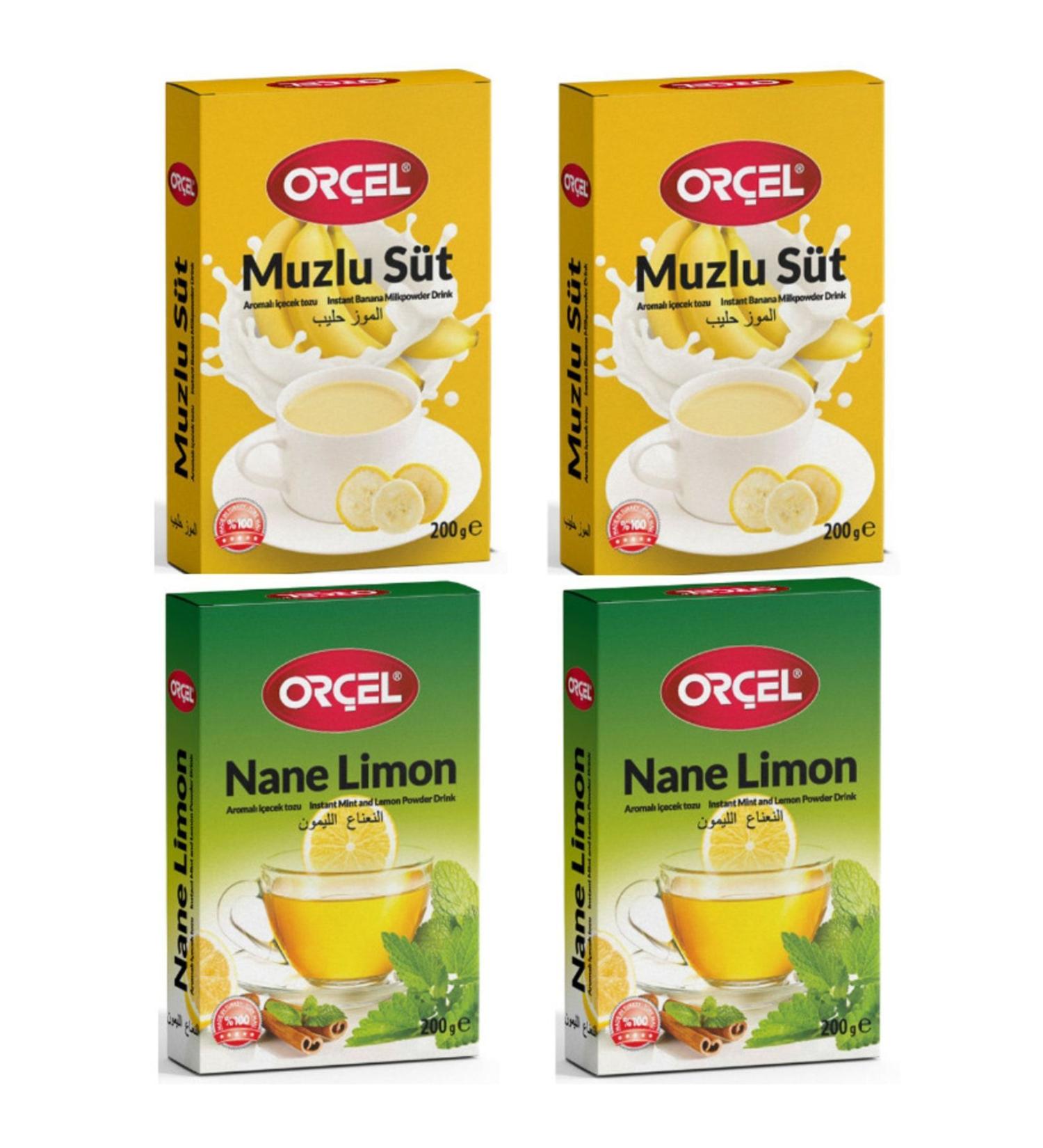 OR EL 2 Banana Milk + 2 Mint Lemon (menthol) Flavored Drink Powder Oralet Tea 4x200gr. - Buy Online on GoSupps.com