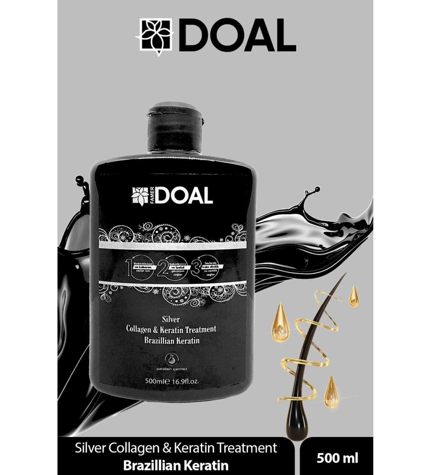 DOAL Silver Brazilian Collagen & Keratin Containing Straightening Brazilian Blow Dry Keratin 500 ml - Buy Online on GoSupps.com