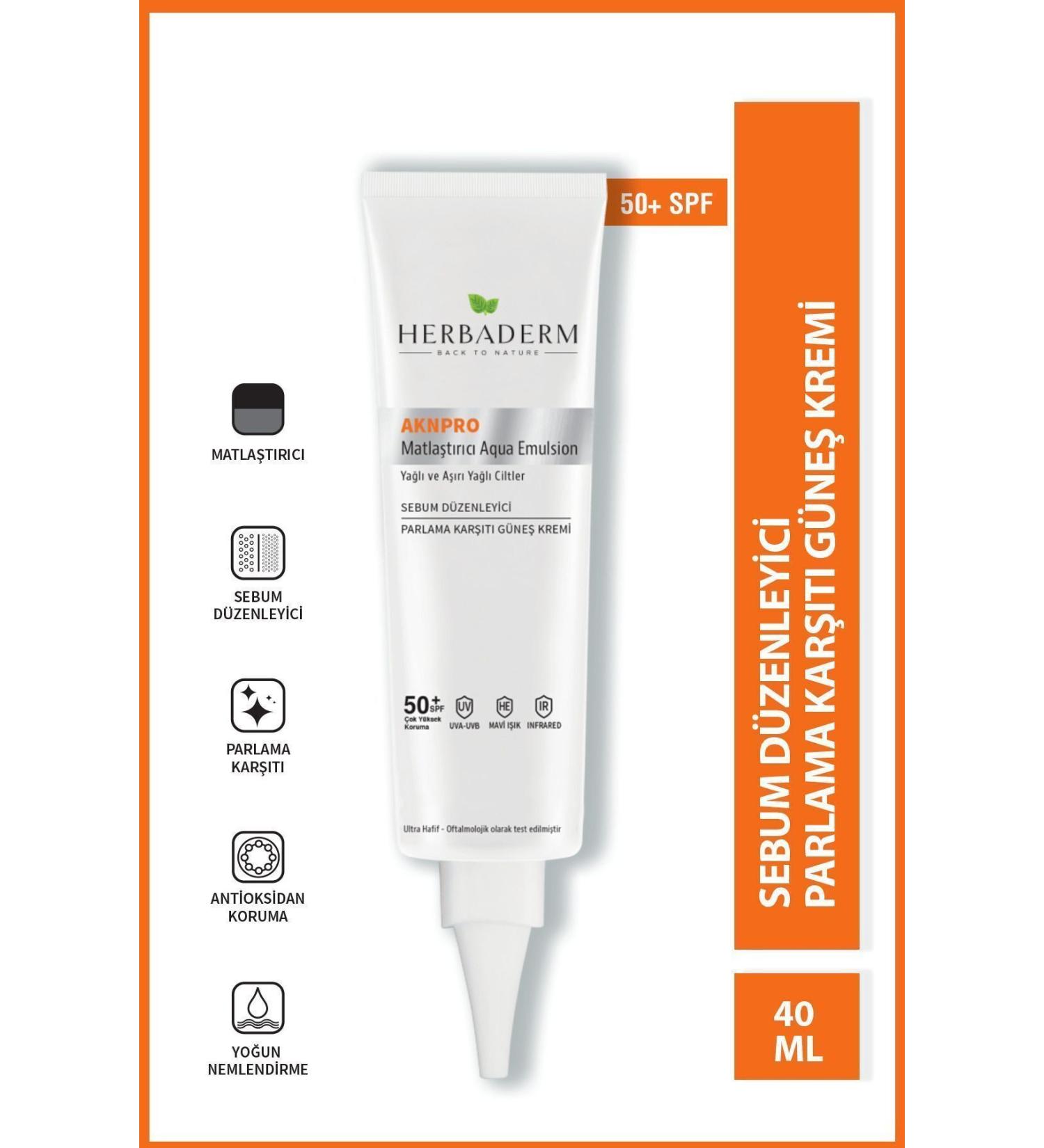 Herbaderm Anti-Acne and Anti-Oily Mattifying Sunscreen Cream Spf 50 - Buy Online on GoSupps.com