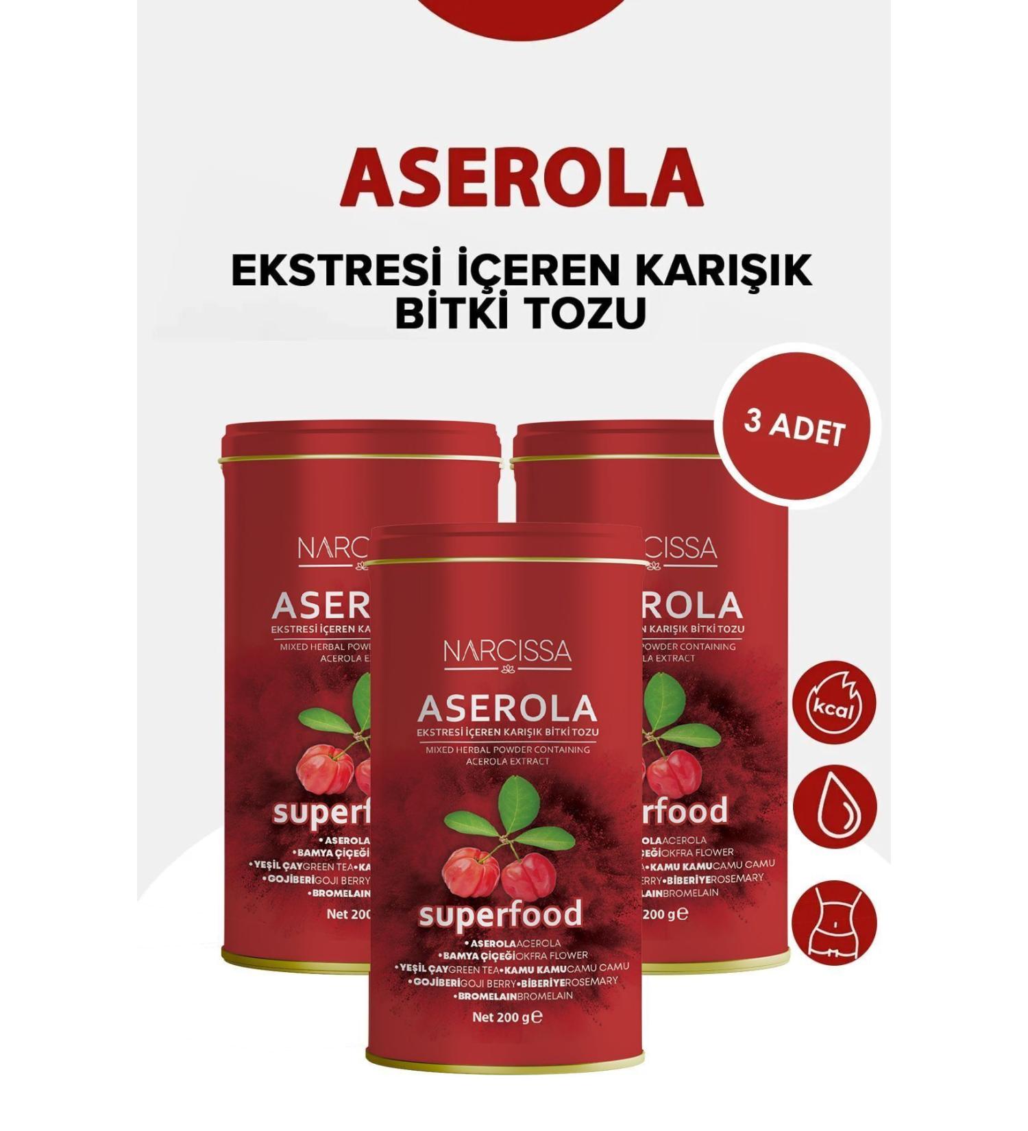 Narcissa 3 Pieces - Mixed Herbal Powder Containing Acerola Extract - Buy Online on GoSupps.com