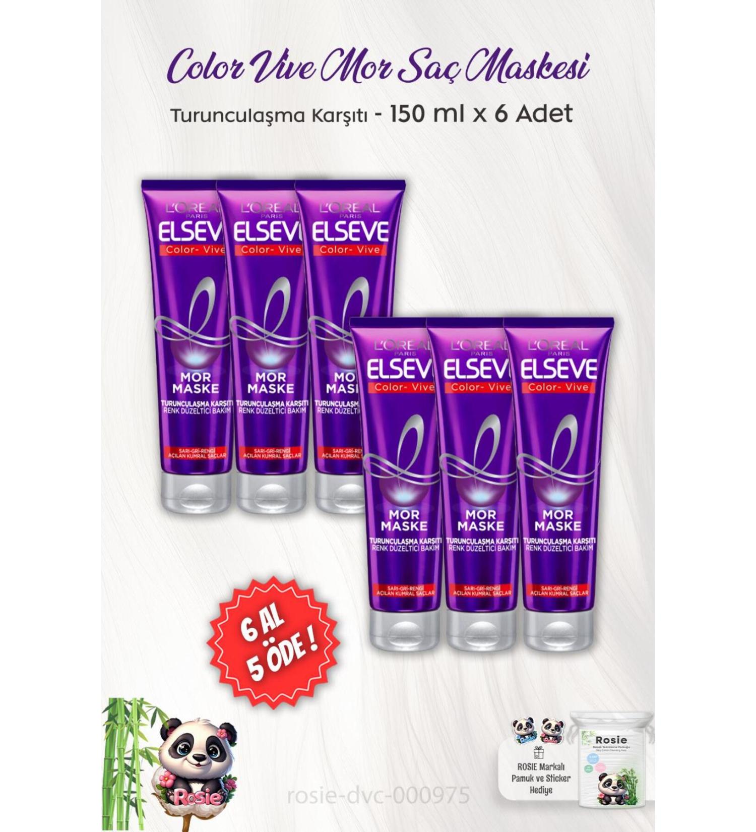 Elseve BUY 6 PAY 5 Color Vive Purple Mask Anti-Orange 150 ml and ROSIE - Buy Online on GoSupps.com