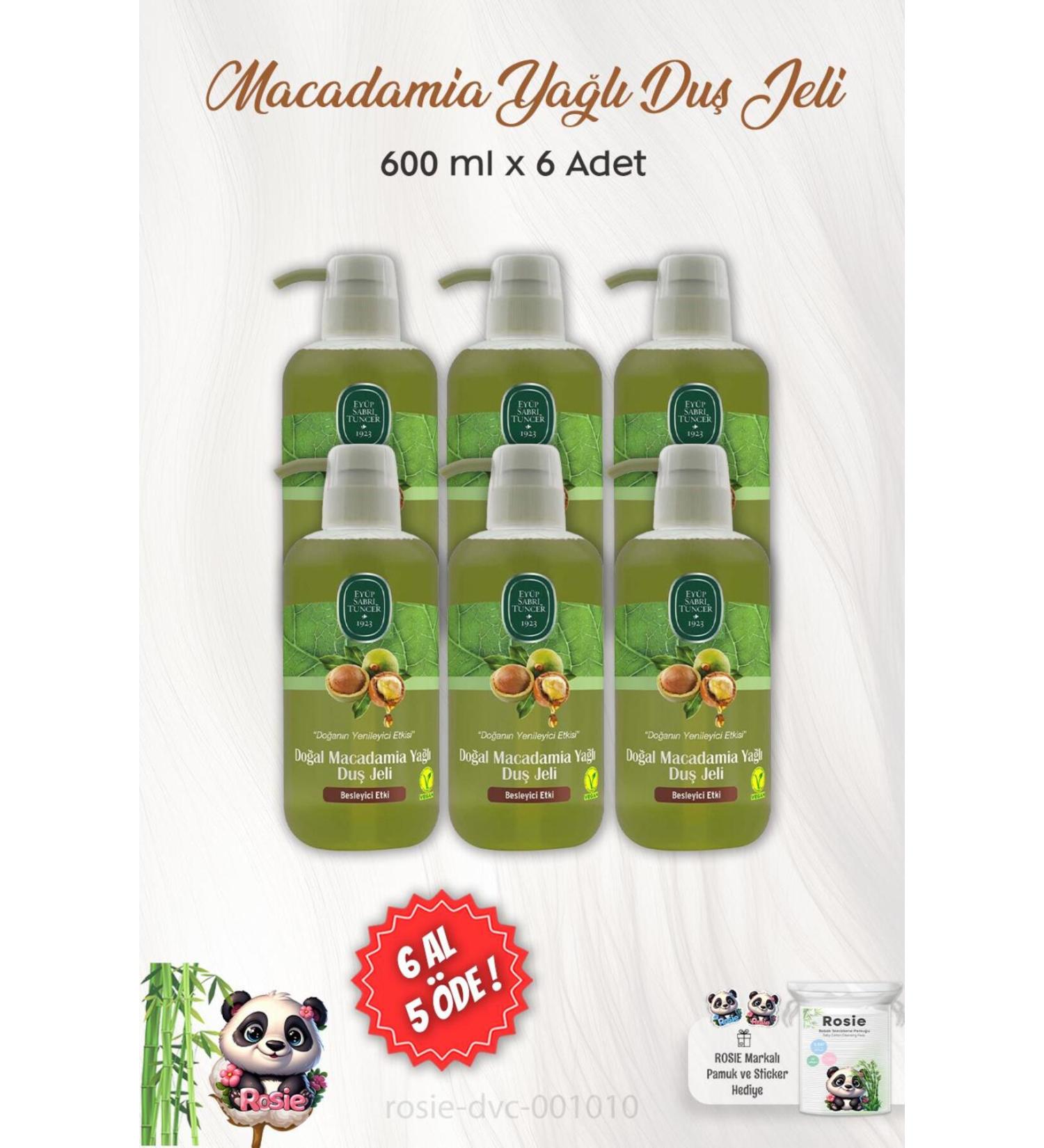 Ey p Sabri Tuncer BUY 6 PAY 5 Ey p Sabri Tuncer Natural Macadamia Oil Shower Gel 600 ml and ROSIE - Buy Online on GoSupps.com
