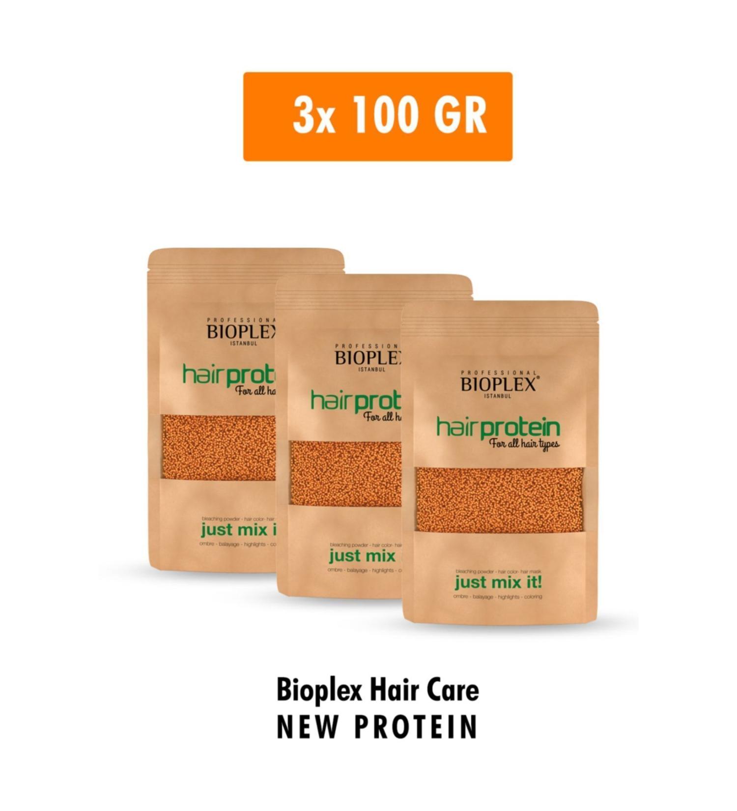 Bioplex Hair Care Protein - Special Product Against Damage in Hair Lightening and Dyeing Processes 3x100 Gr - 3 Packages