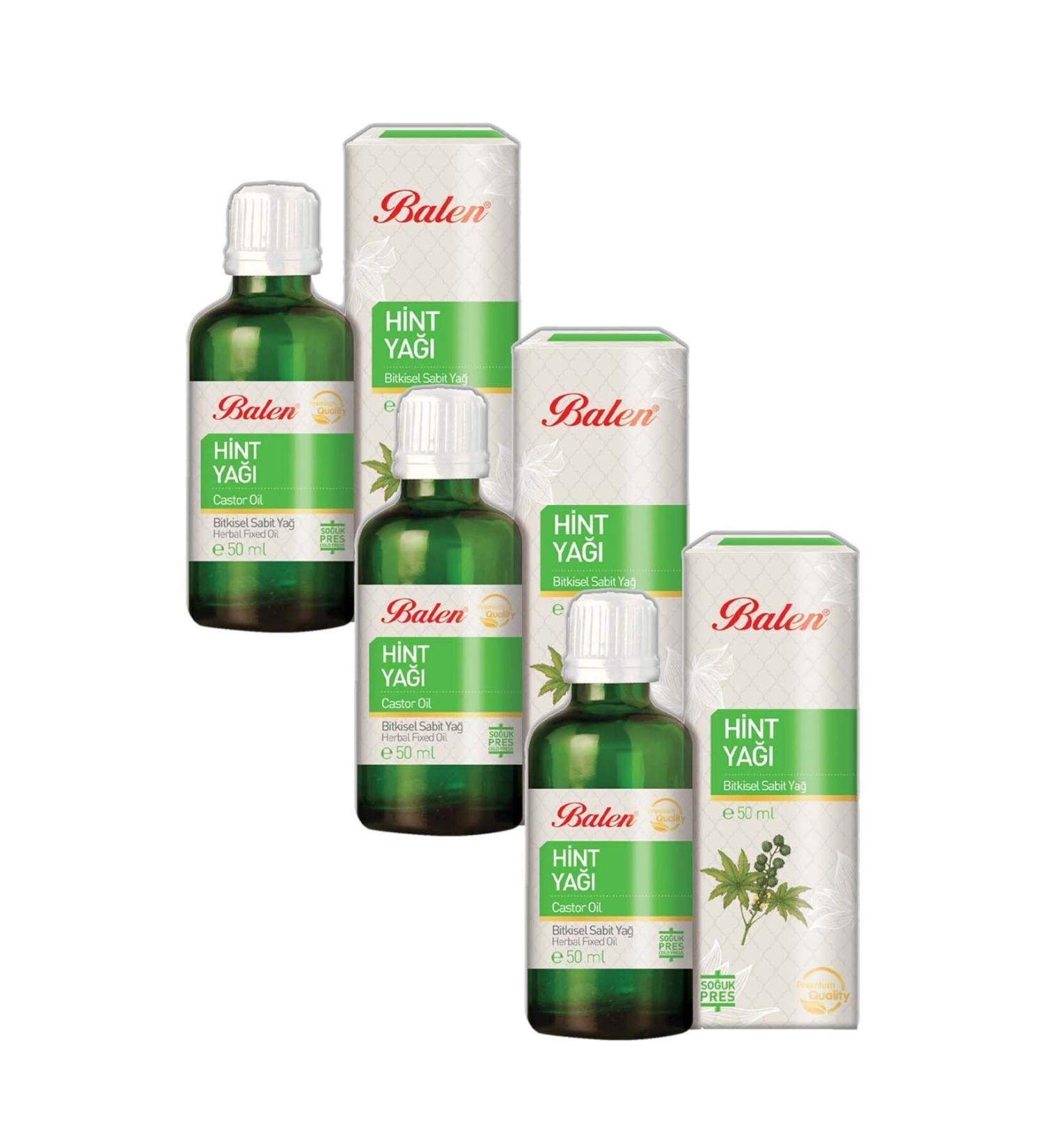 Balen Castor Oil Cold Press 50 ml X 3 Pieces - Buy Online on GoSupps.com