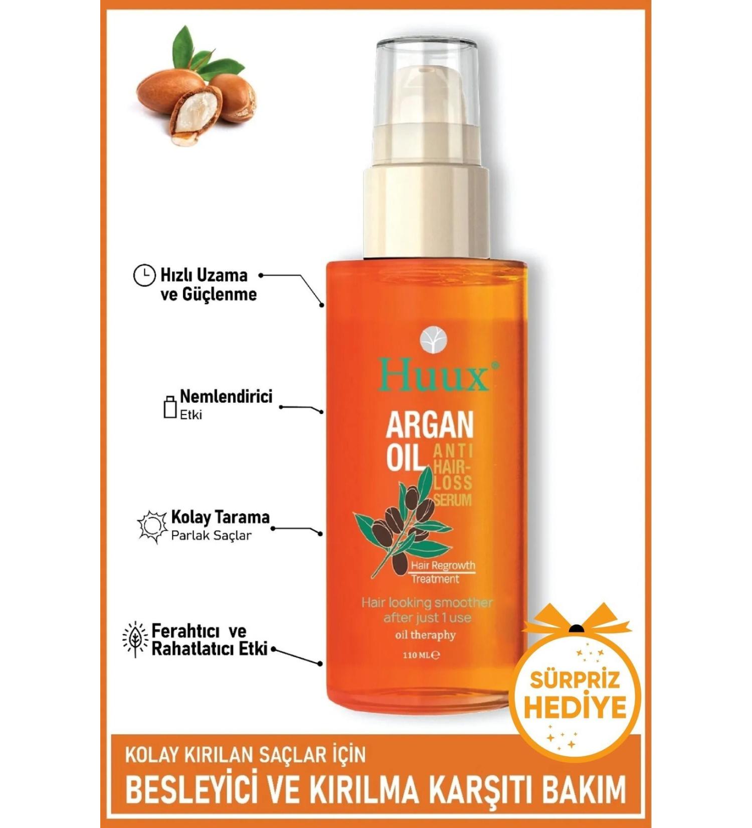 Huux Argan Oil Nourishing Hair Serum Fast Hair Growth and Anti-Loss Nourishing Hair Serum