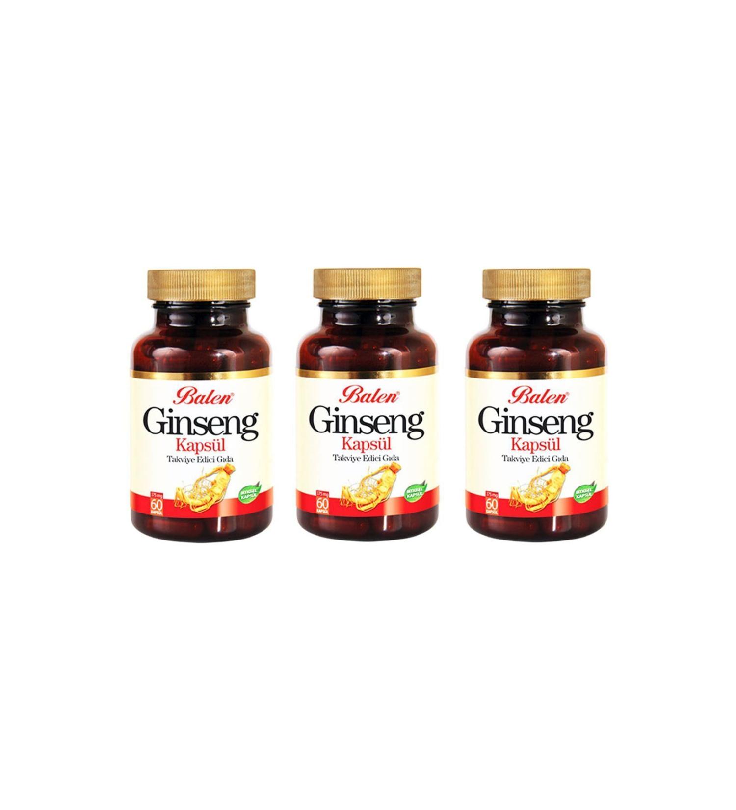 Balen Red Ginseng 375 Mg 60 Capsules 3 Pieces