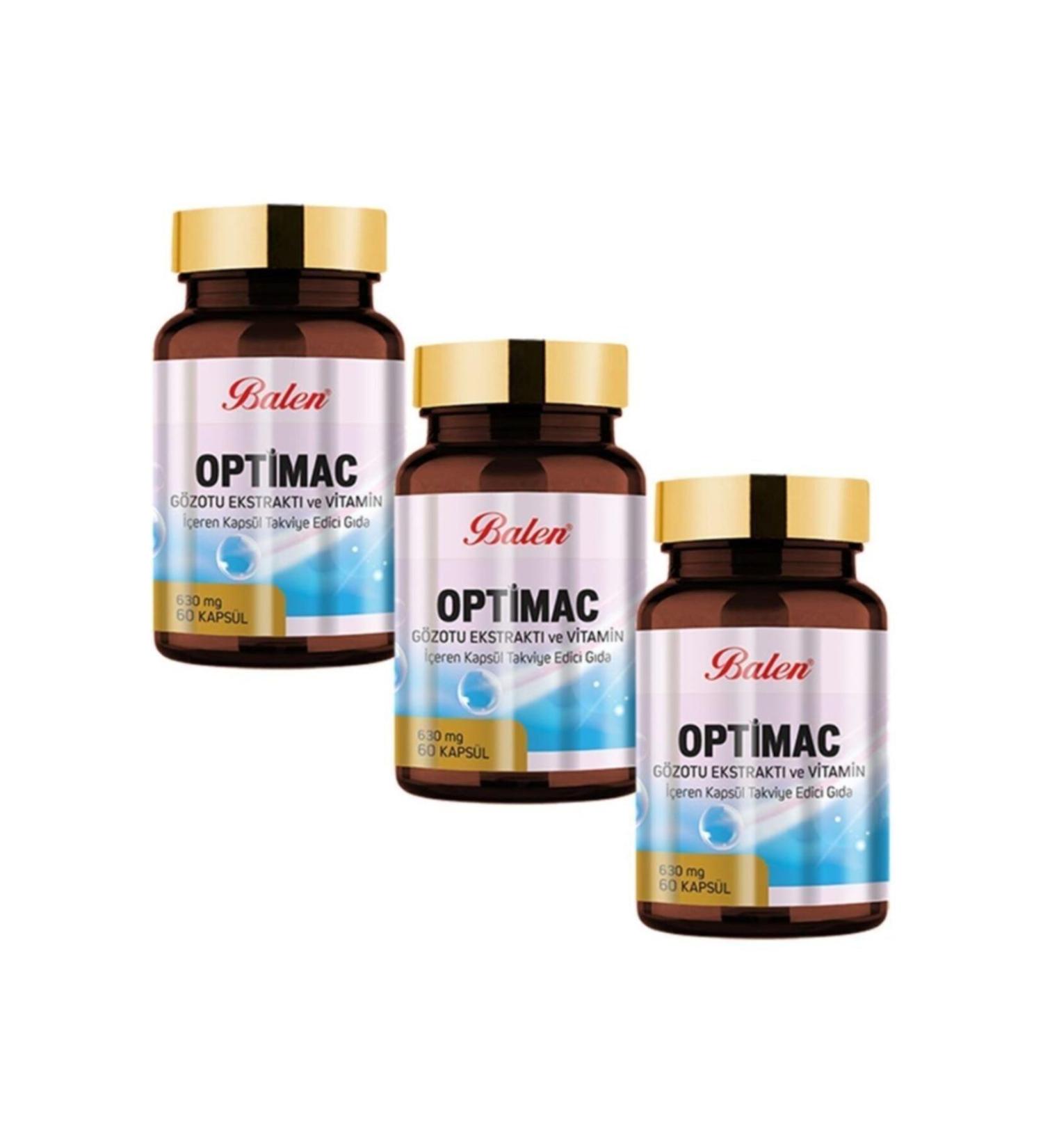 Balen Optimac Eyebright Extract -vitamin 630 Mg 60 Capsules X 3 Pieces