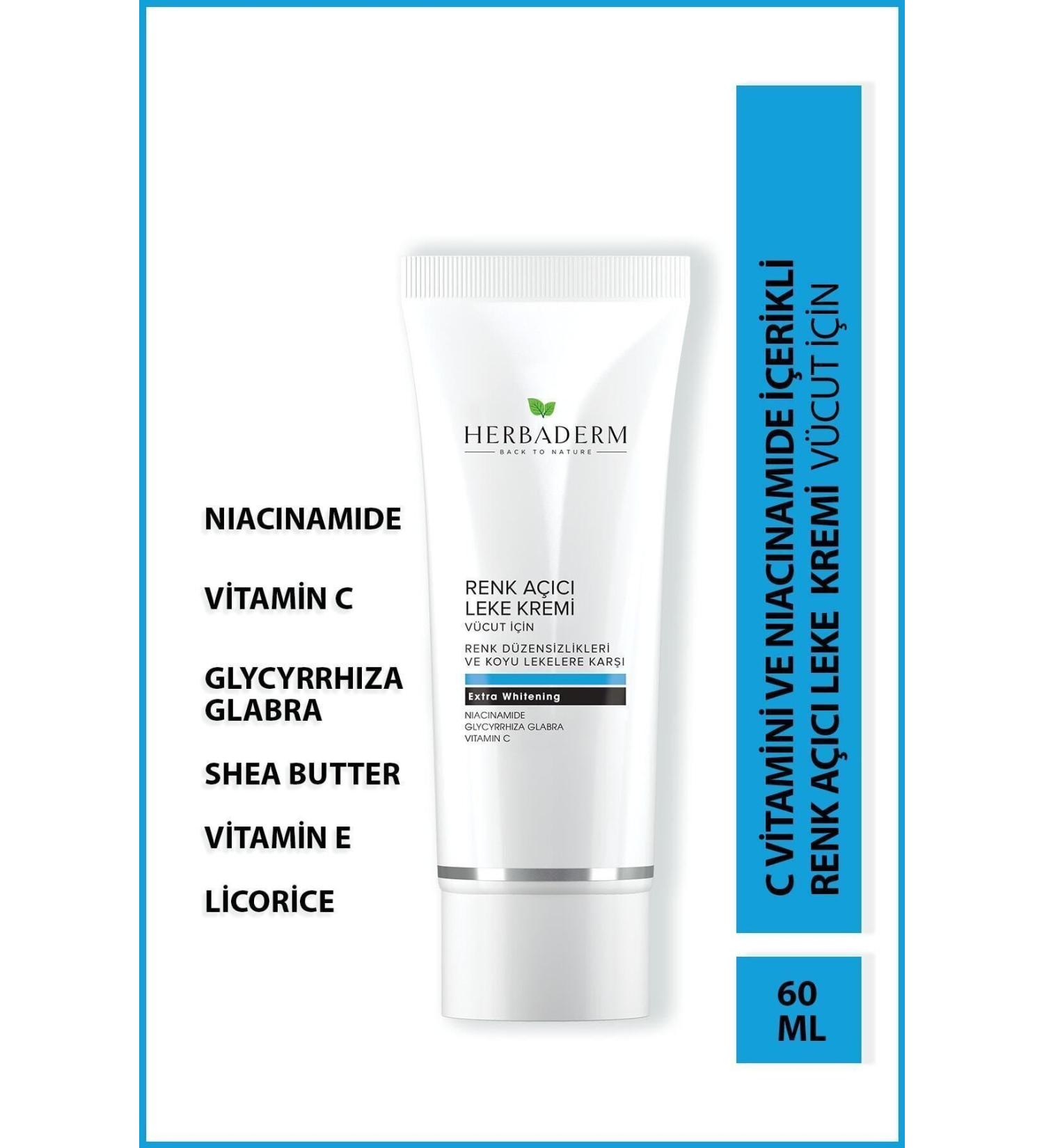 Herbaderm Skin Whitening Lightening Blemish Cream For Body 60 ml - Buy Online on GoSupps.com