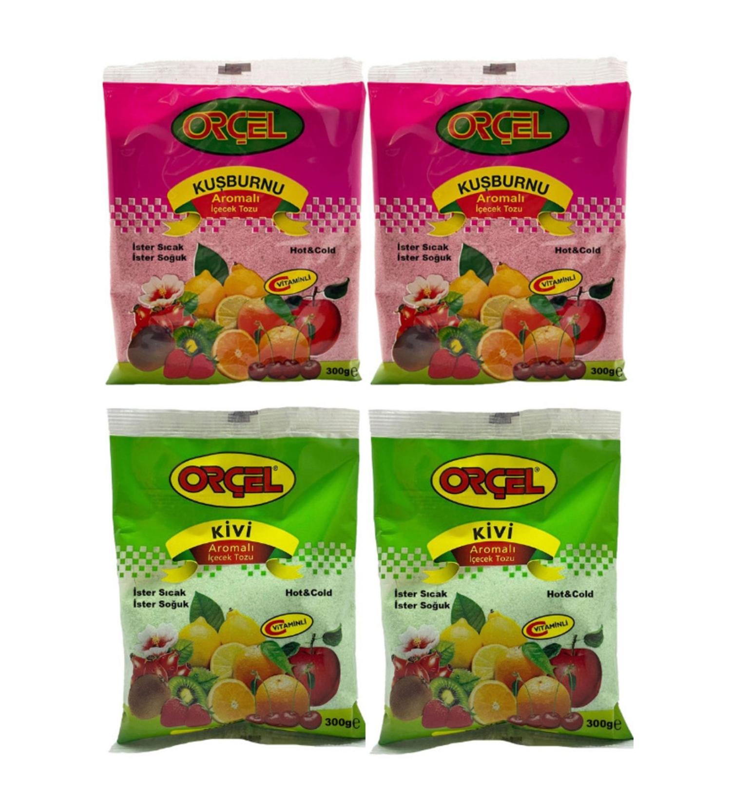OR EL 2 Kiwi 2 Rosehip Flavored Drink Powder Oralet Tea 4x300gr.