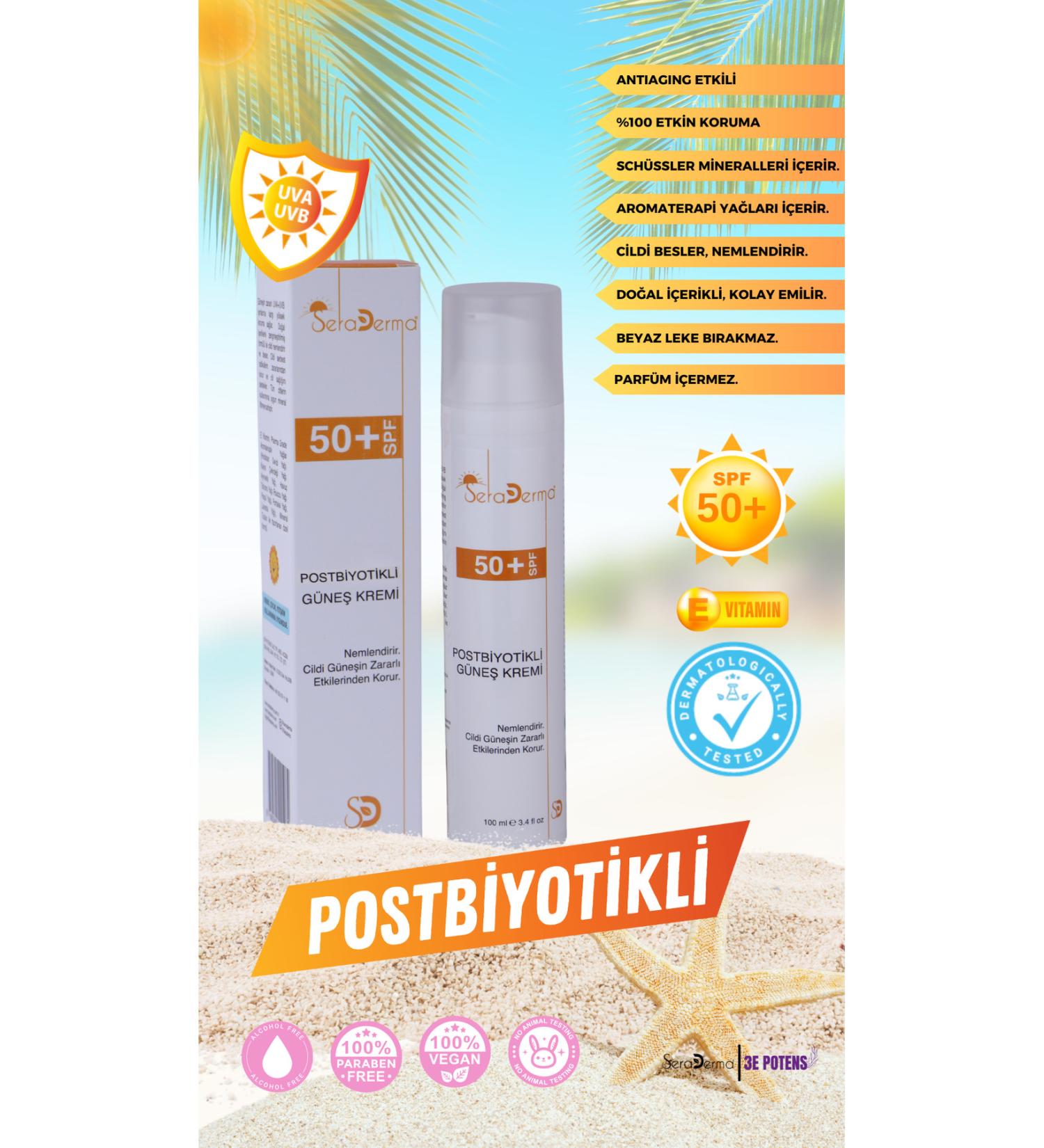 SeraDerma Postbiotic 50+ SPF Sun Cream 100 ML