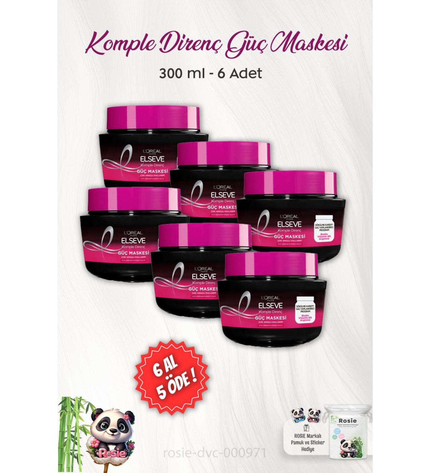 Elseve BUY 6 PAY 5 Complete Resistance Power Mask 300 ml and ROSIE - Buy Online on GoSupps.com