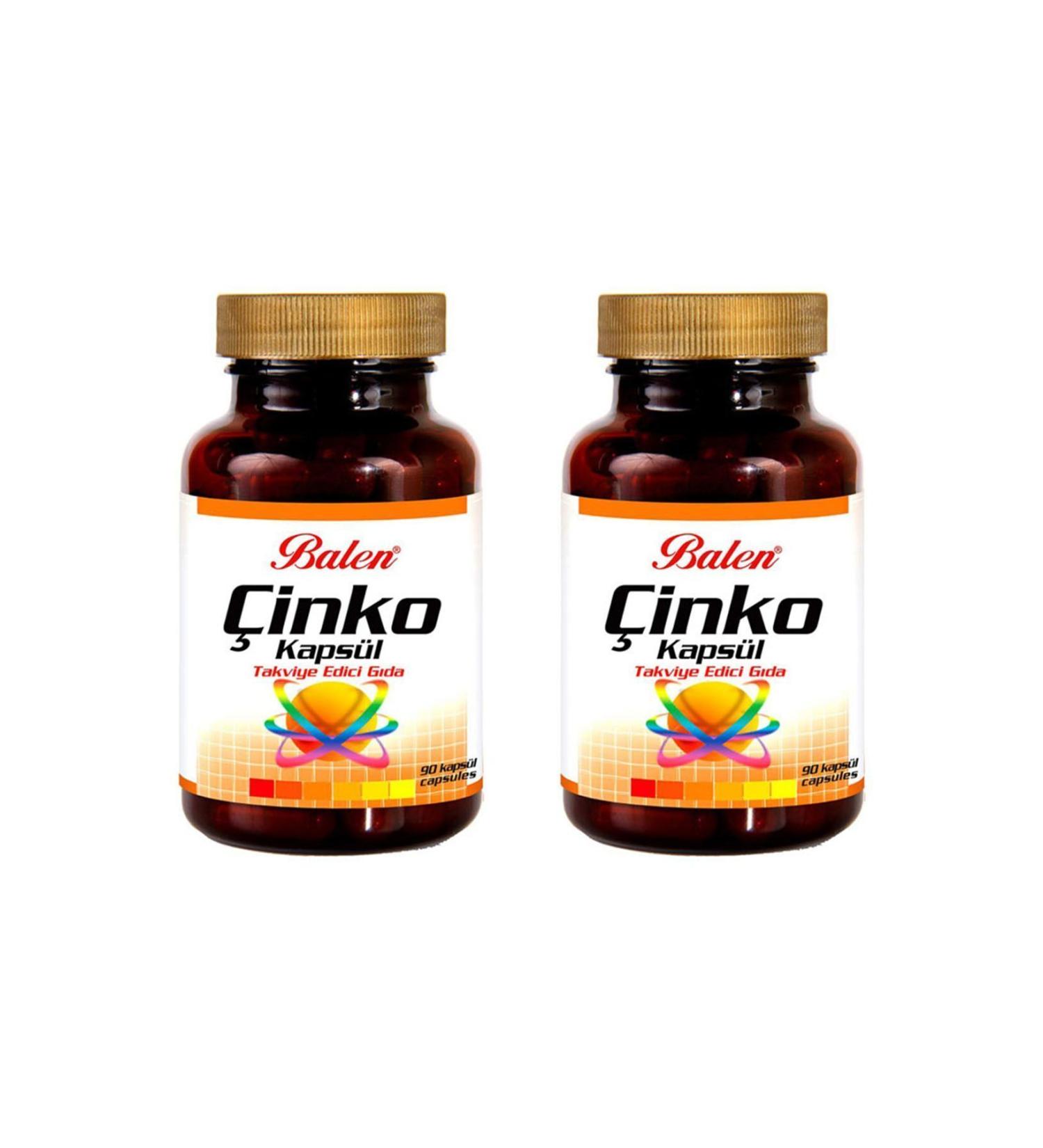 Balen Zinc 90 Capsules Supplementary Food X 2 Pieces