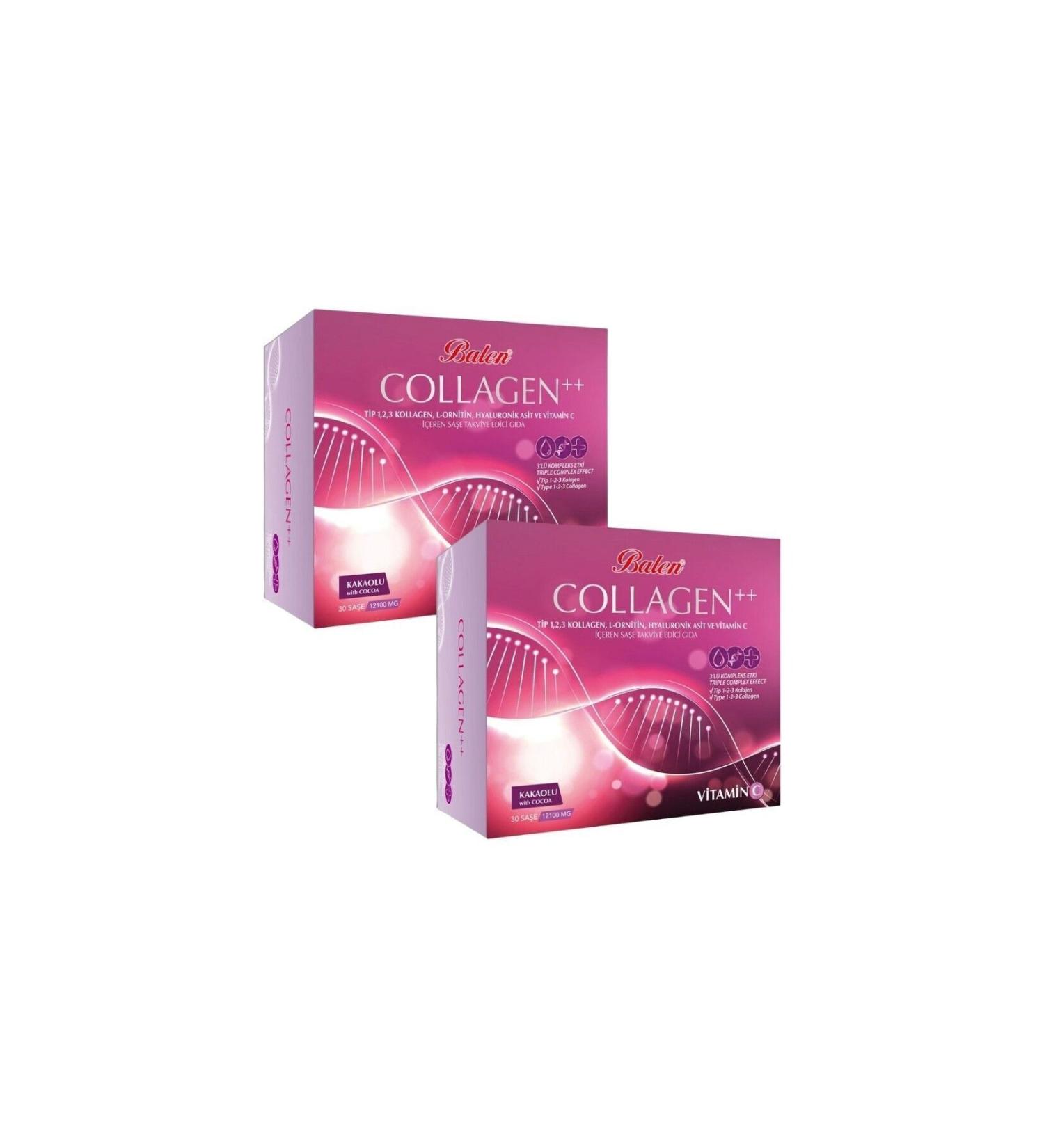 Balen Collagen Type 1 2 3 Hyaluronic Acid 30 Sachet 12100mg X 2 Pieces