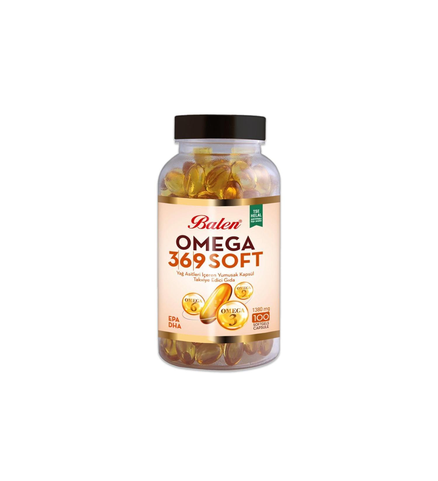 Balen Omega 3-6-9 Soft Fatty Acids 1380 Mg 100 Softgels