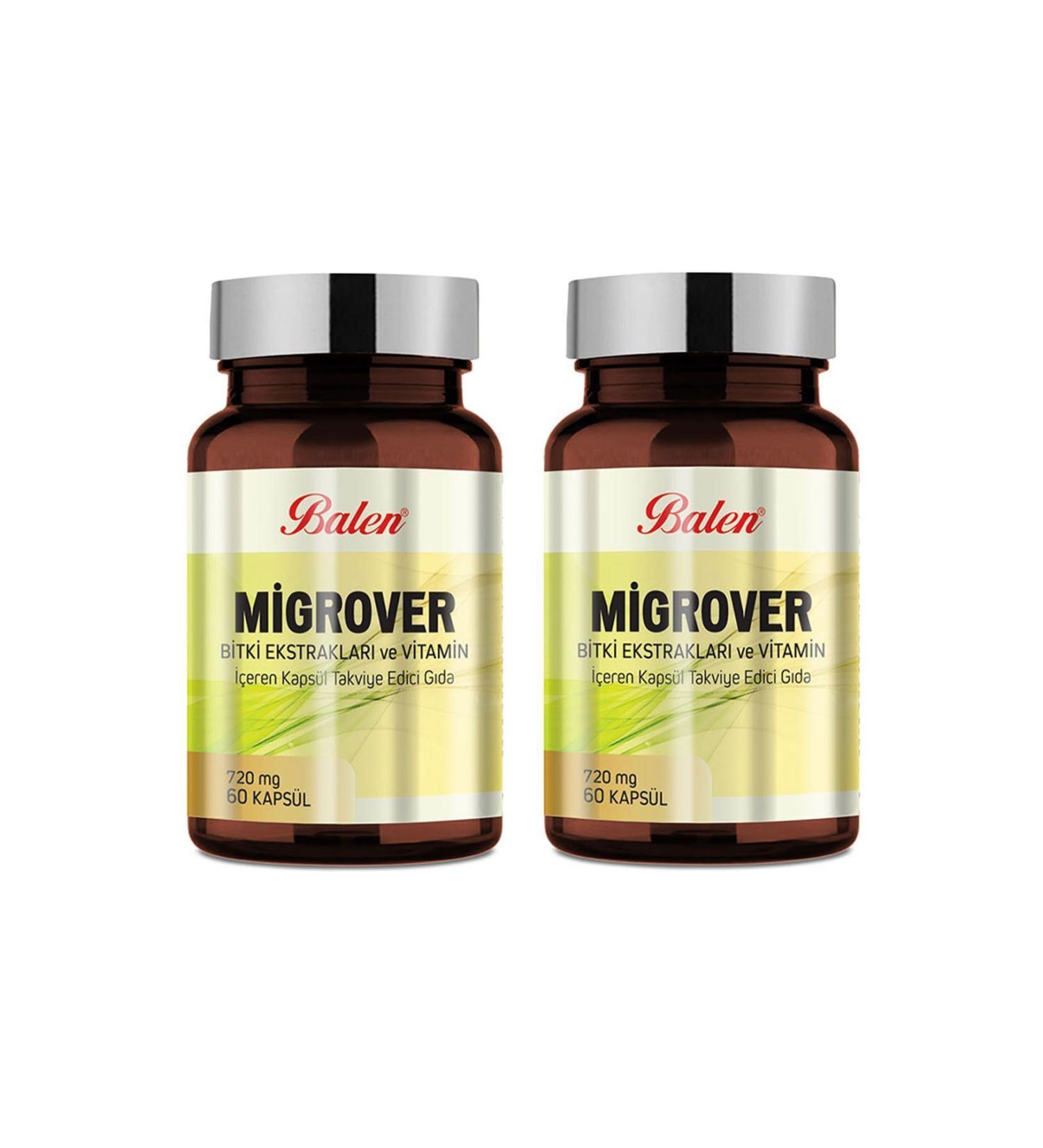 Balen Migrover Plant Extracts-vitamin 60 Capsules X 2 Pieces