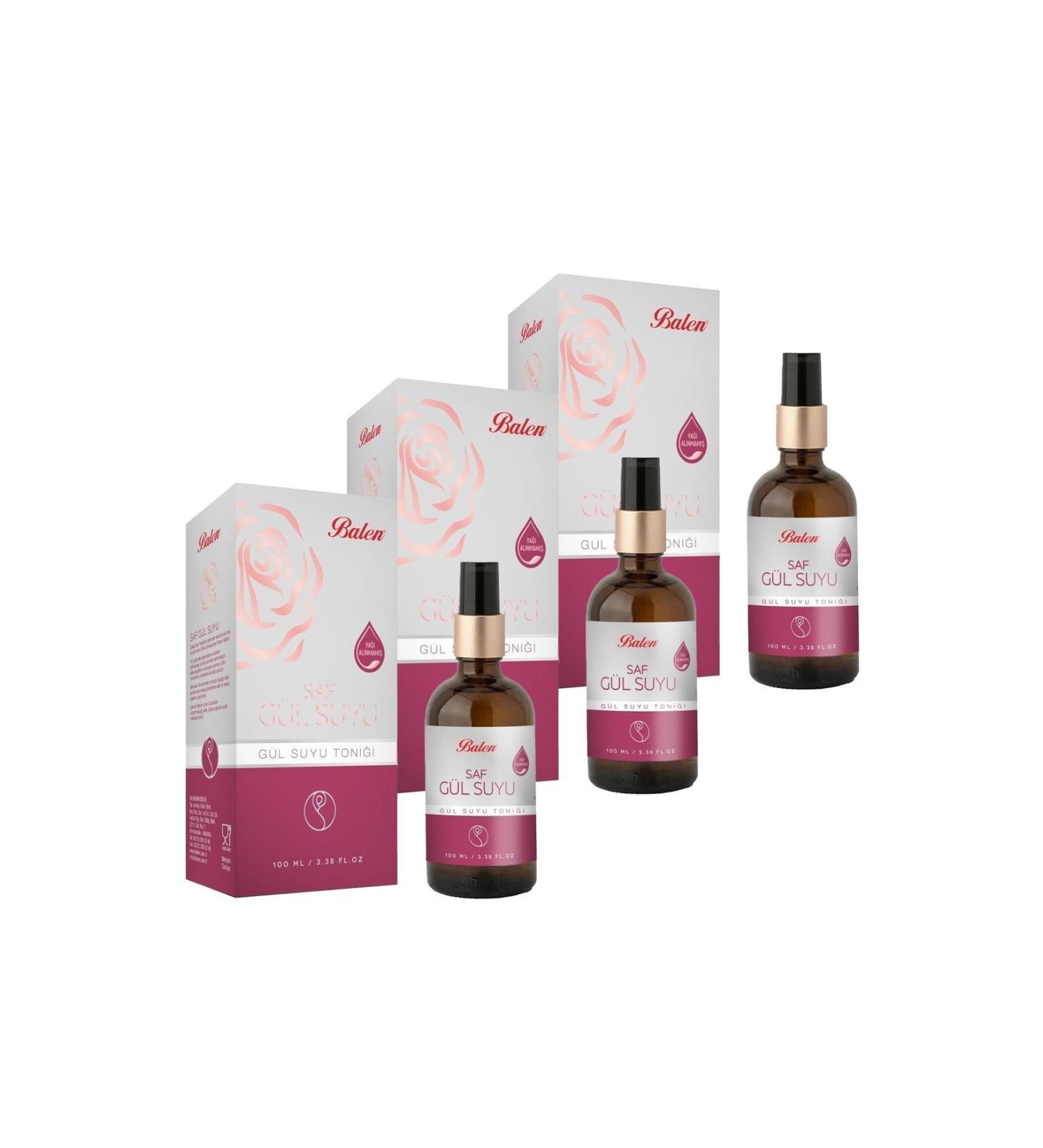 Balen Pure Rose Water 100 ml X 3 Pieces