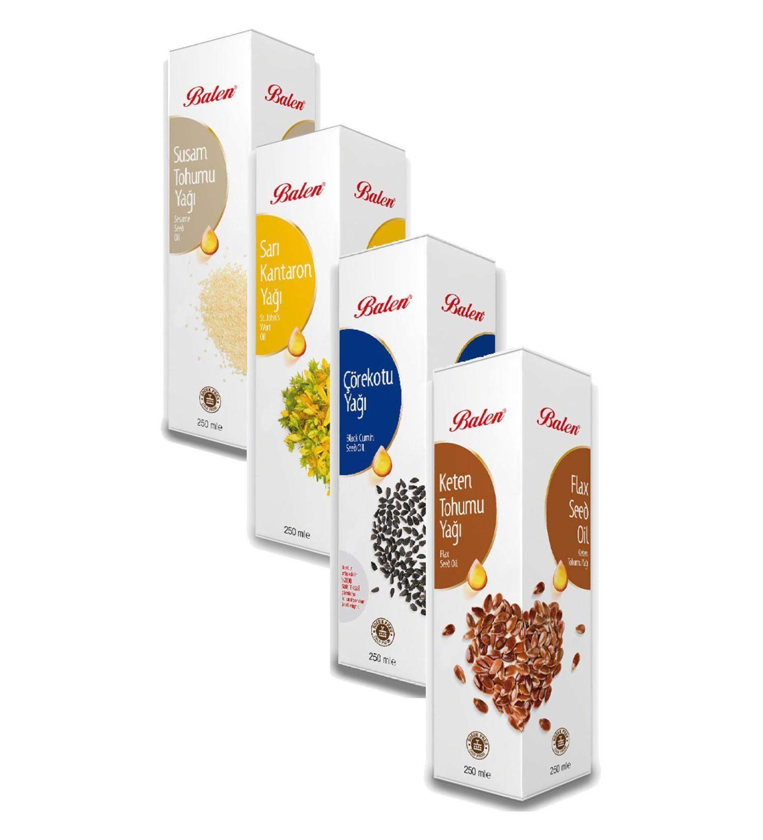 Balen 250 ml Black Cumin Flax Seed Sesame St. John's Wort Oils - Buy Online on GoSupps.com