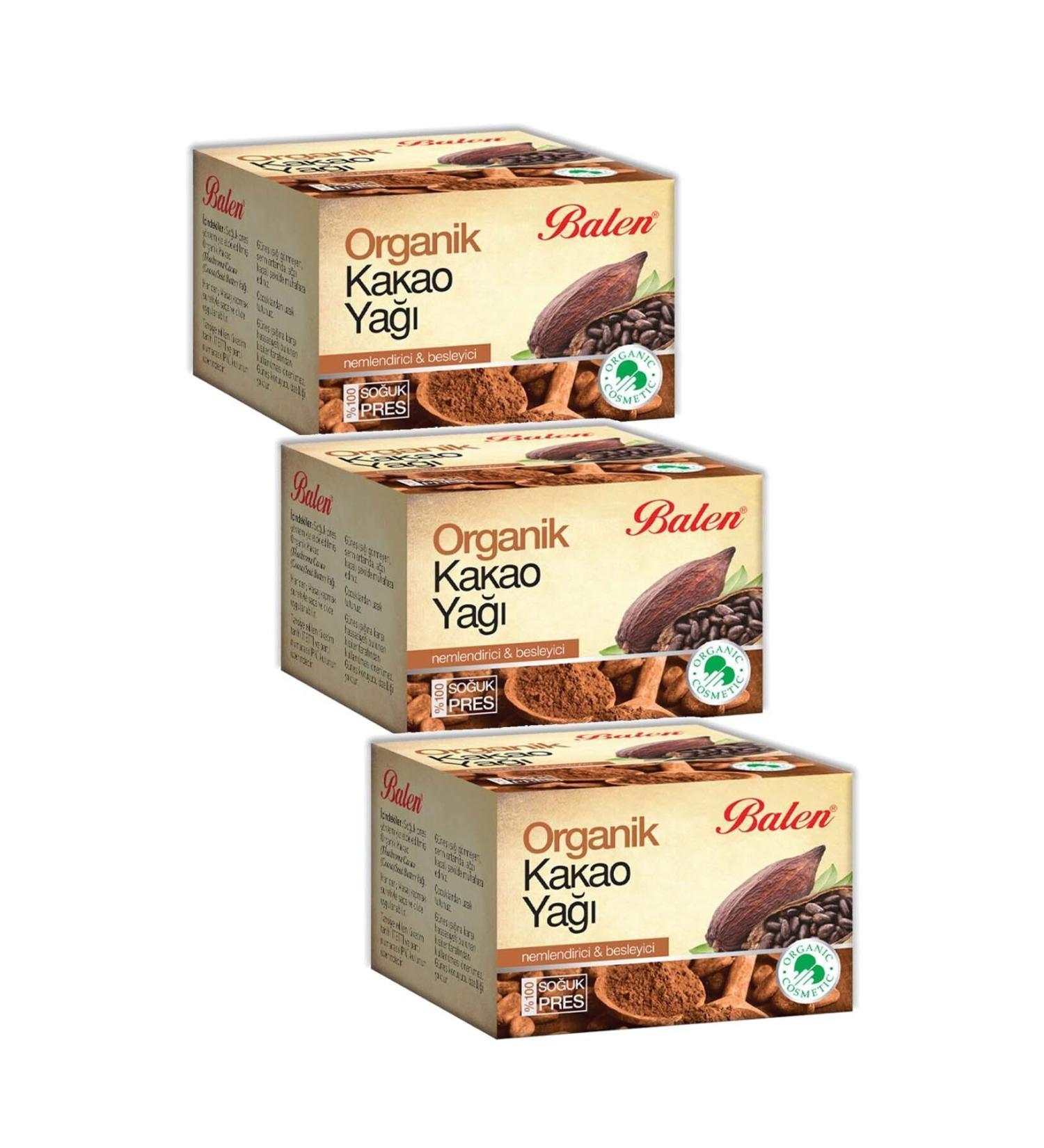 Balen Organic Cocoa Butter Cold Press 50 ml 3 Pieces
