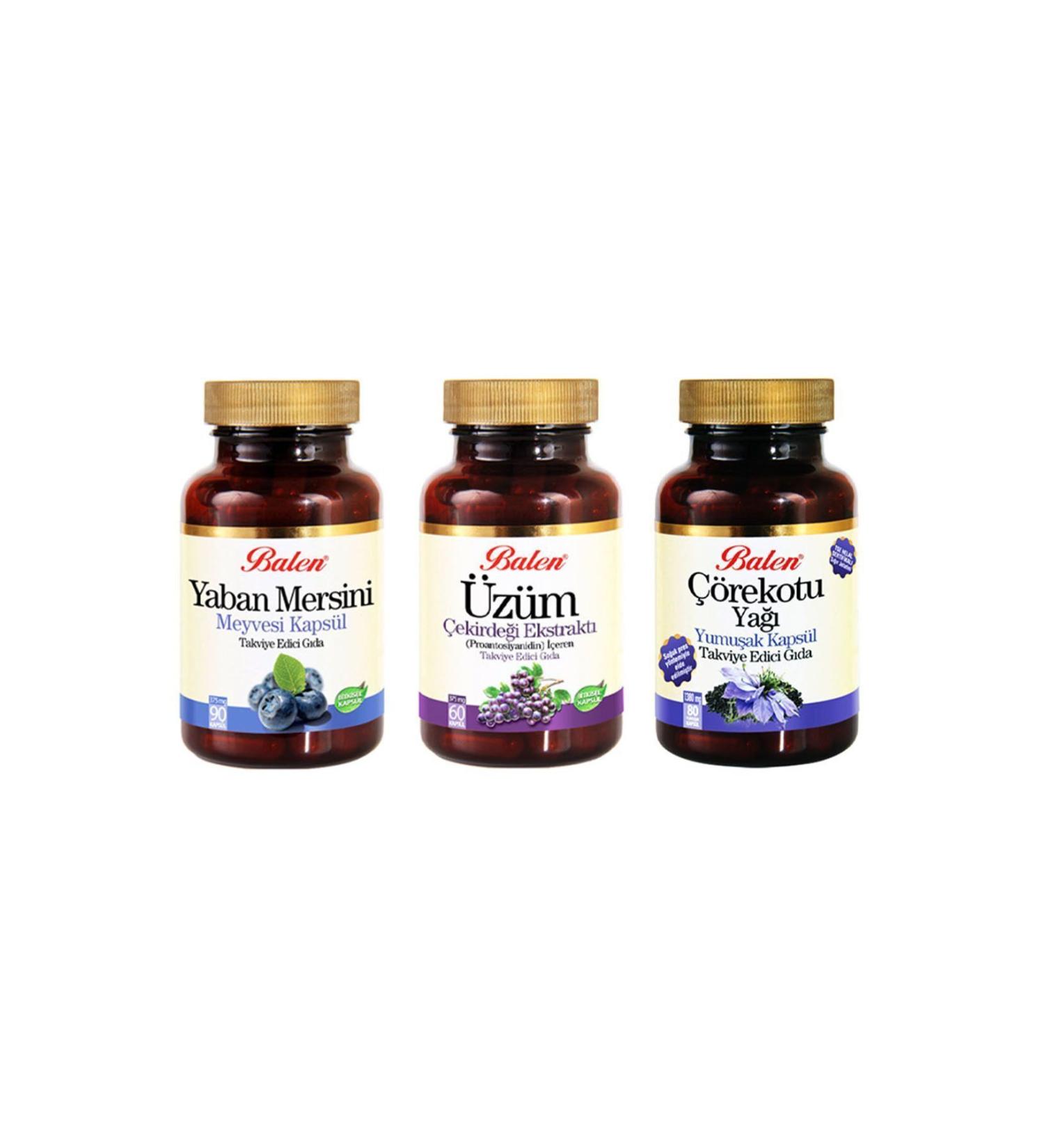 Balen Grape Seed Blueberry Black Cumin Oil Capsule - Buy Online on GoSupps.com