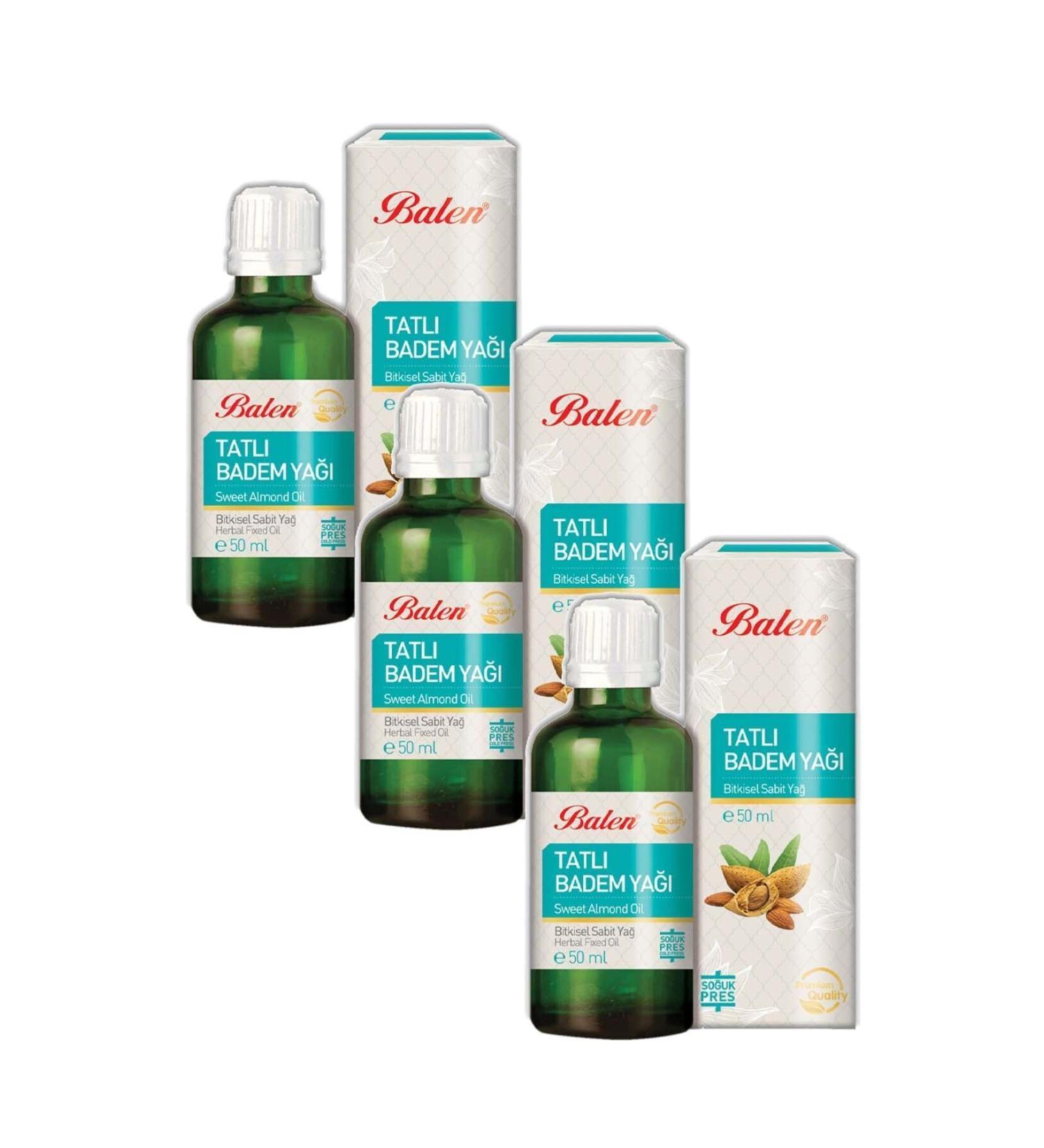Balen Sweet Almond Oil Cold Press 50 ml 3 Pieces
