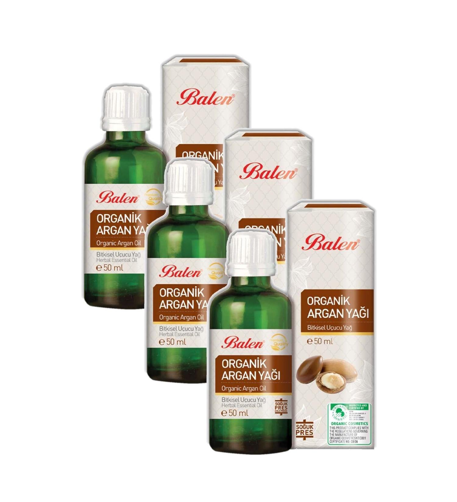 Balen Organic Argan Oil Cold Press 3 X 50 ml