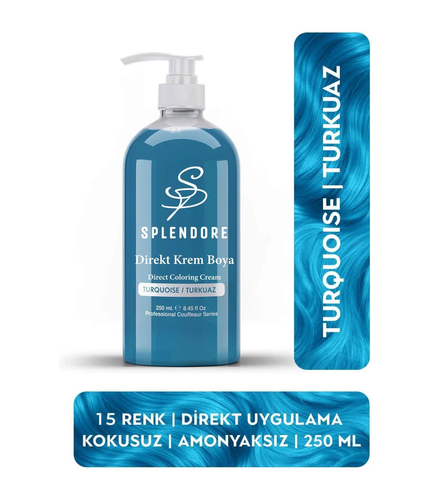 Splendore Turquoise Ammonia Free Color Hair Dye 250ML